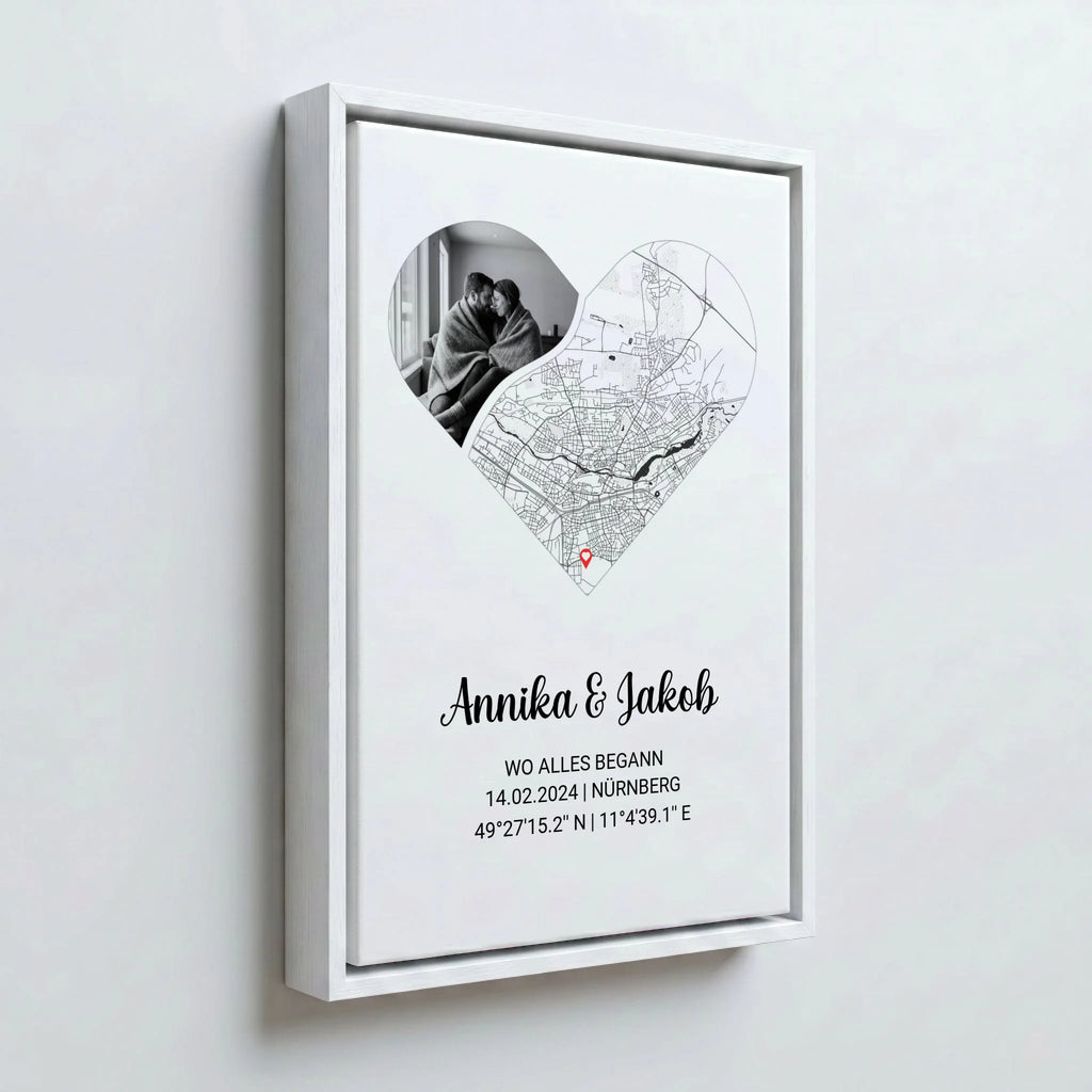 Perspektive Wand 23weiss frame canvas