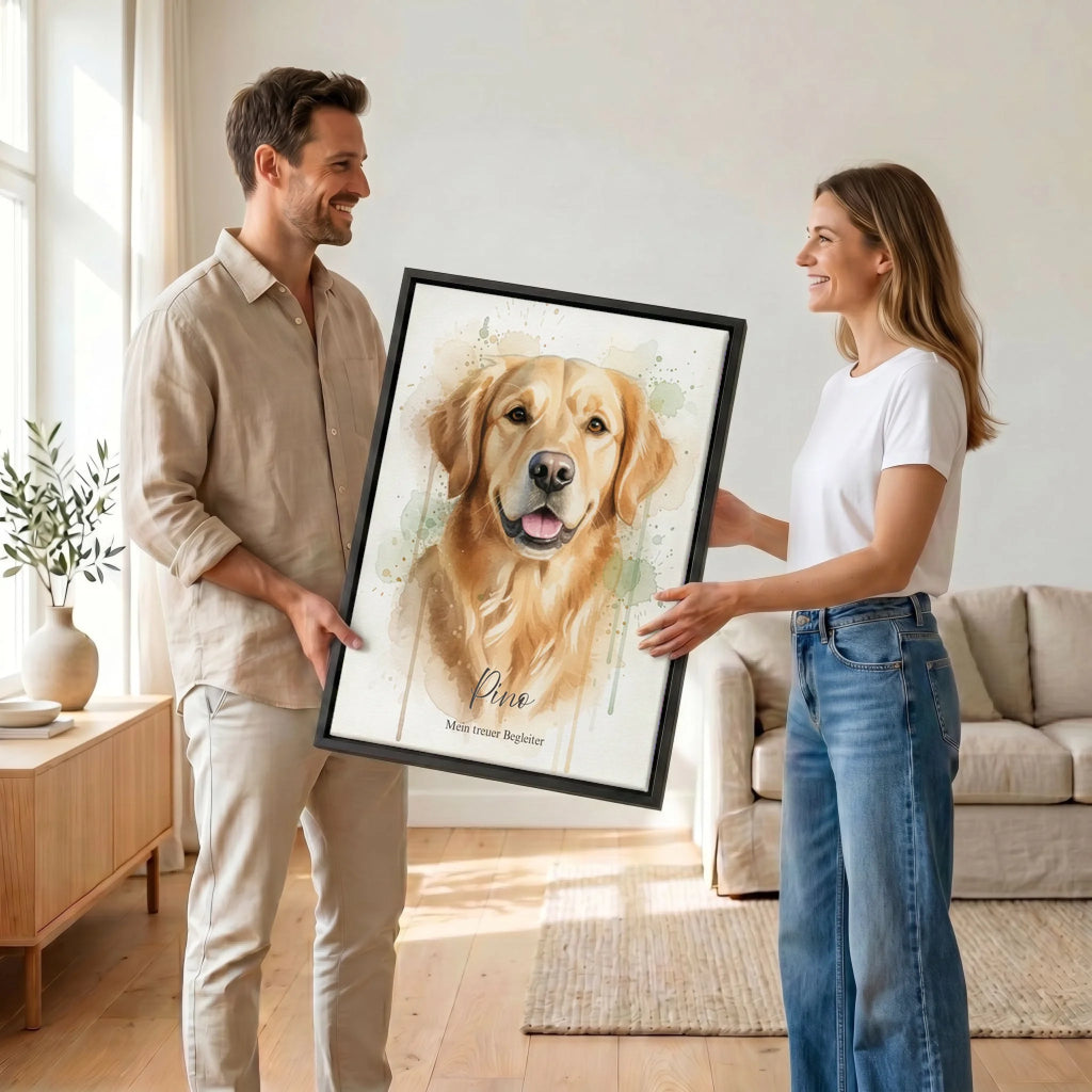 Paar mit Leinwand 34 canvas black