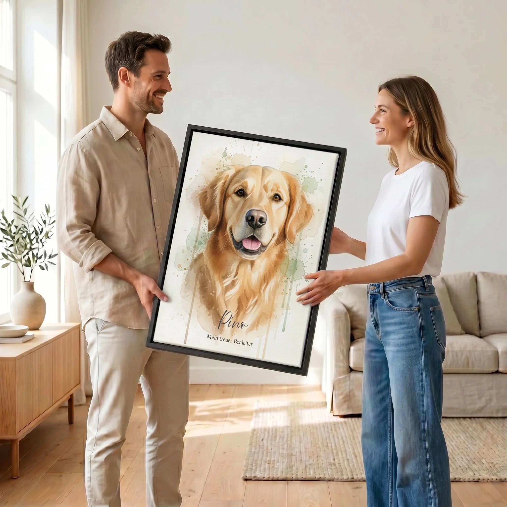 Paar mit Leinwand 34 canvas black