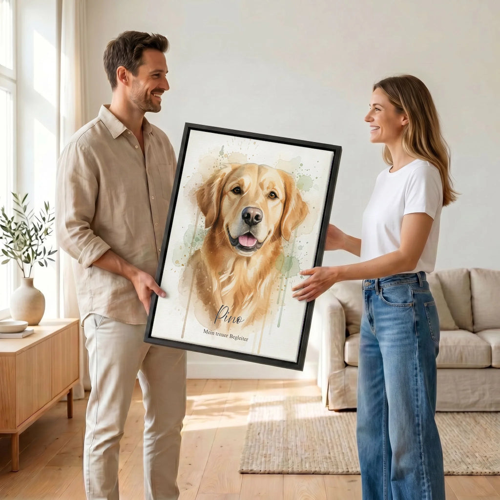 Paar mit Leinwand 34 canvas black