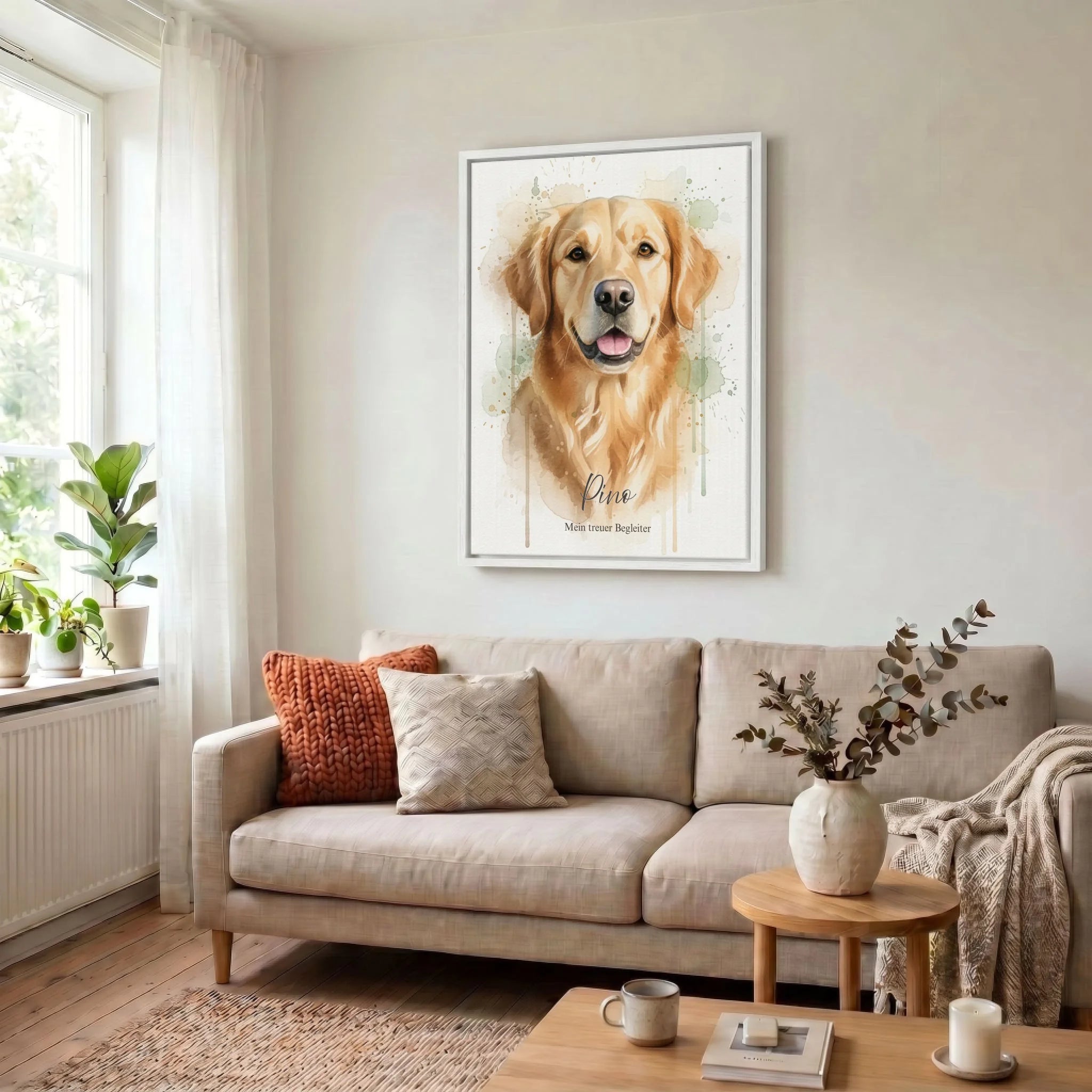 Leinwand Wohnzimmer 34 weiss