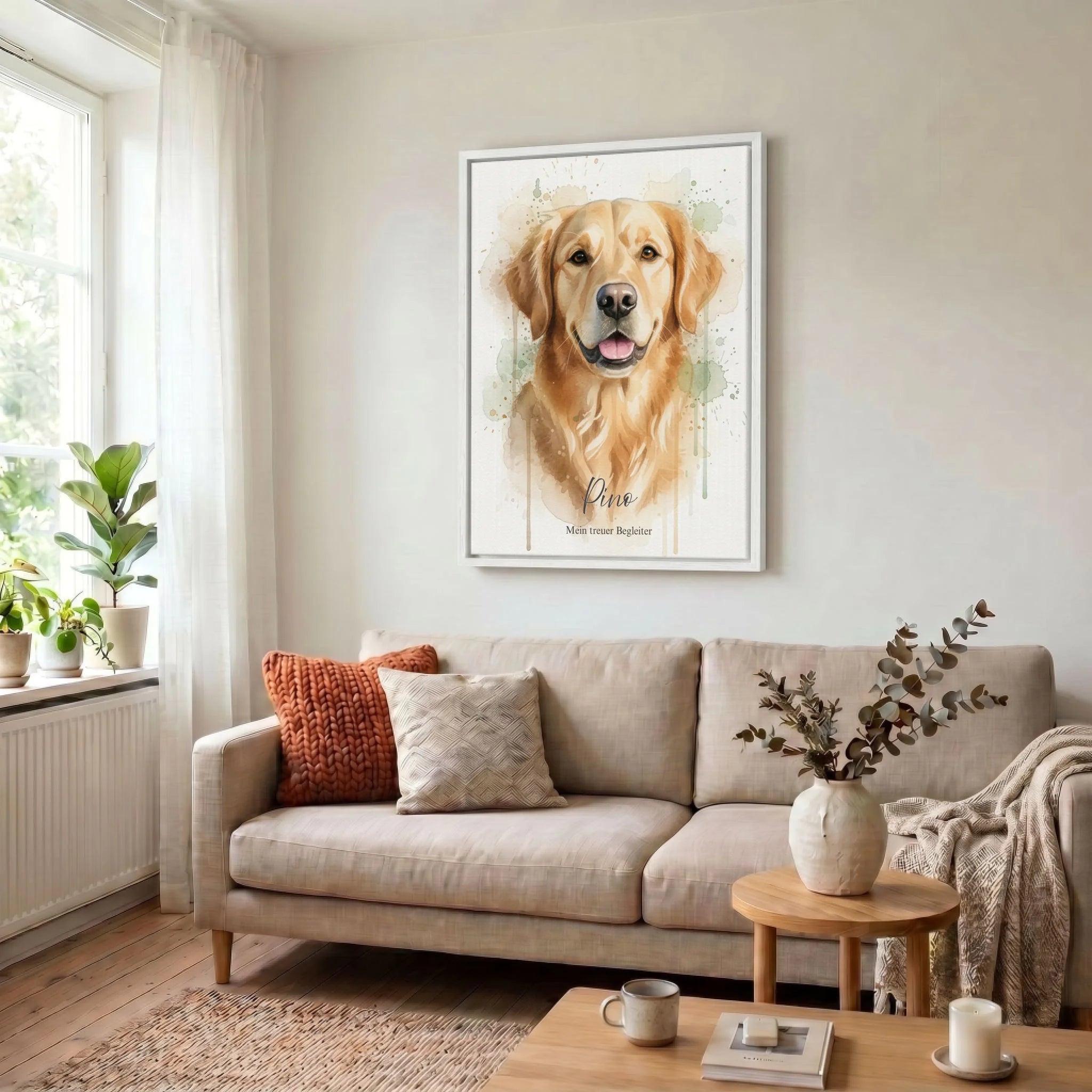 Leinwand Wohnzimmer 34 weiss