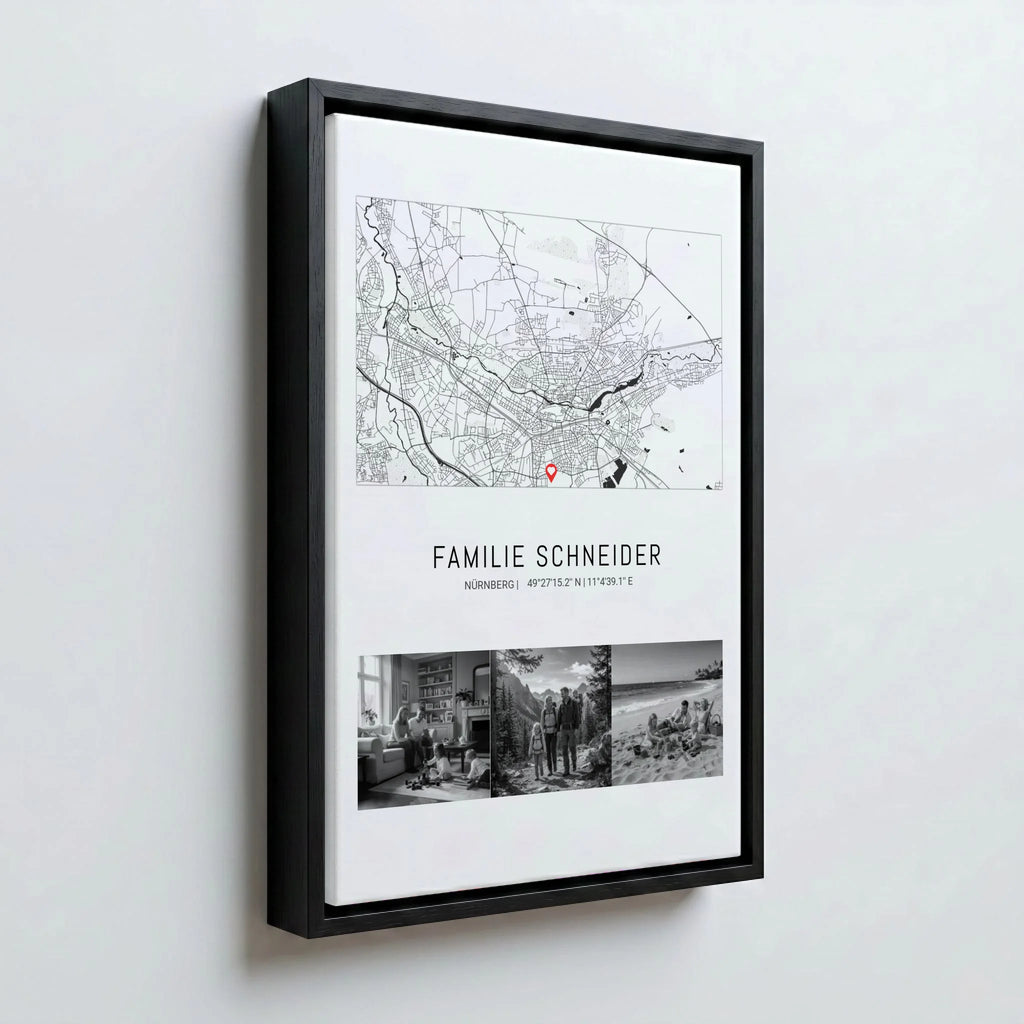 Perspektive Wand 23 black frame canvas