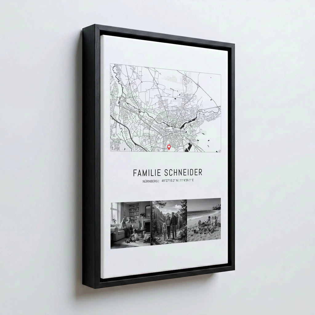 Perspektive Wand 23 black frame canvas