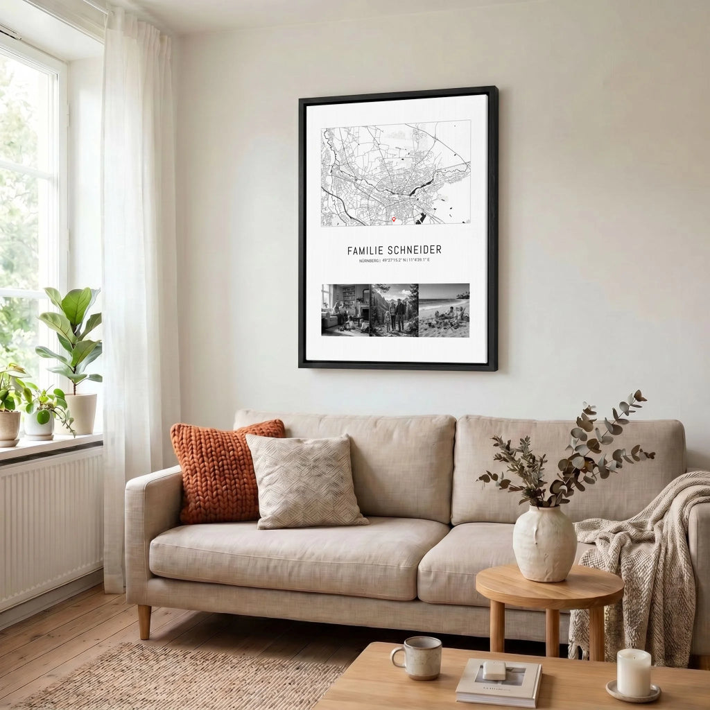 Leinwand Wohnzimmer 34 black