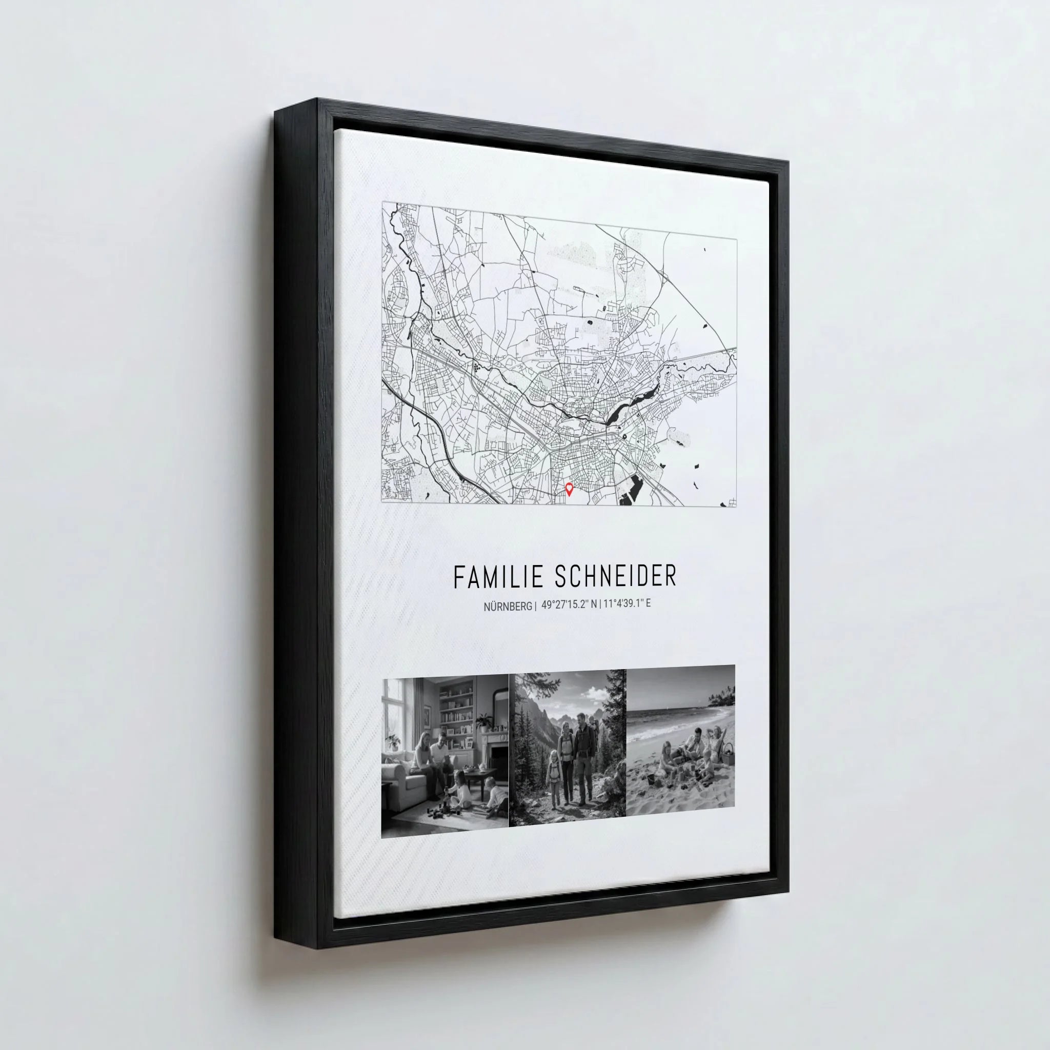 Perspektive Wand 34 black frame canvas