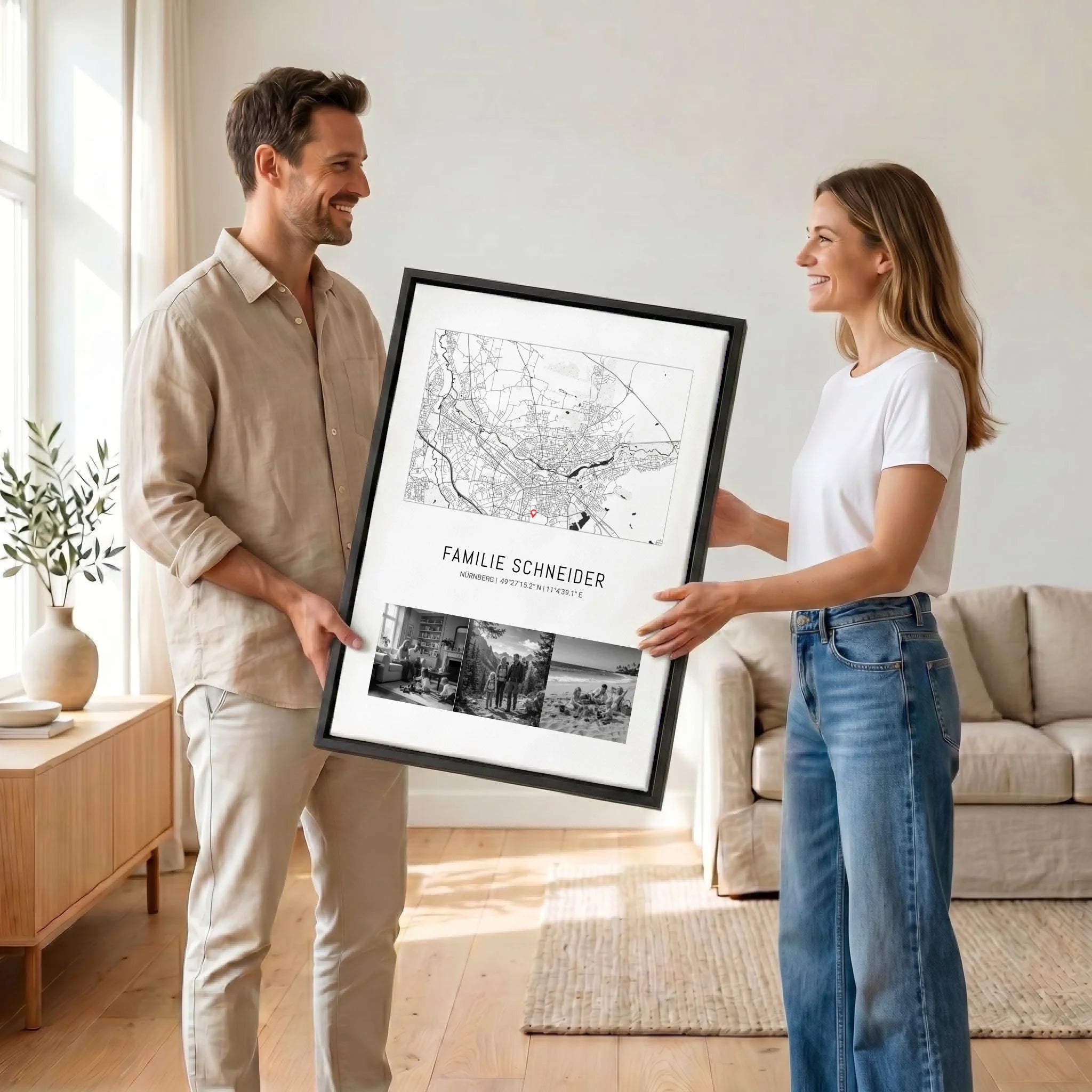 Paar mit Leinwand 34 canvas black