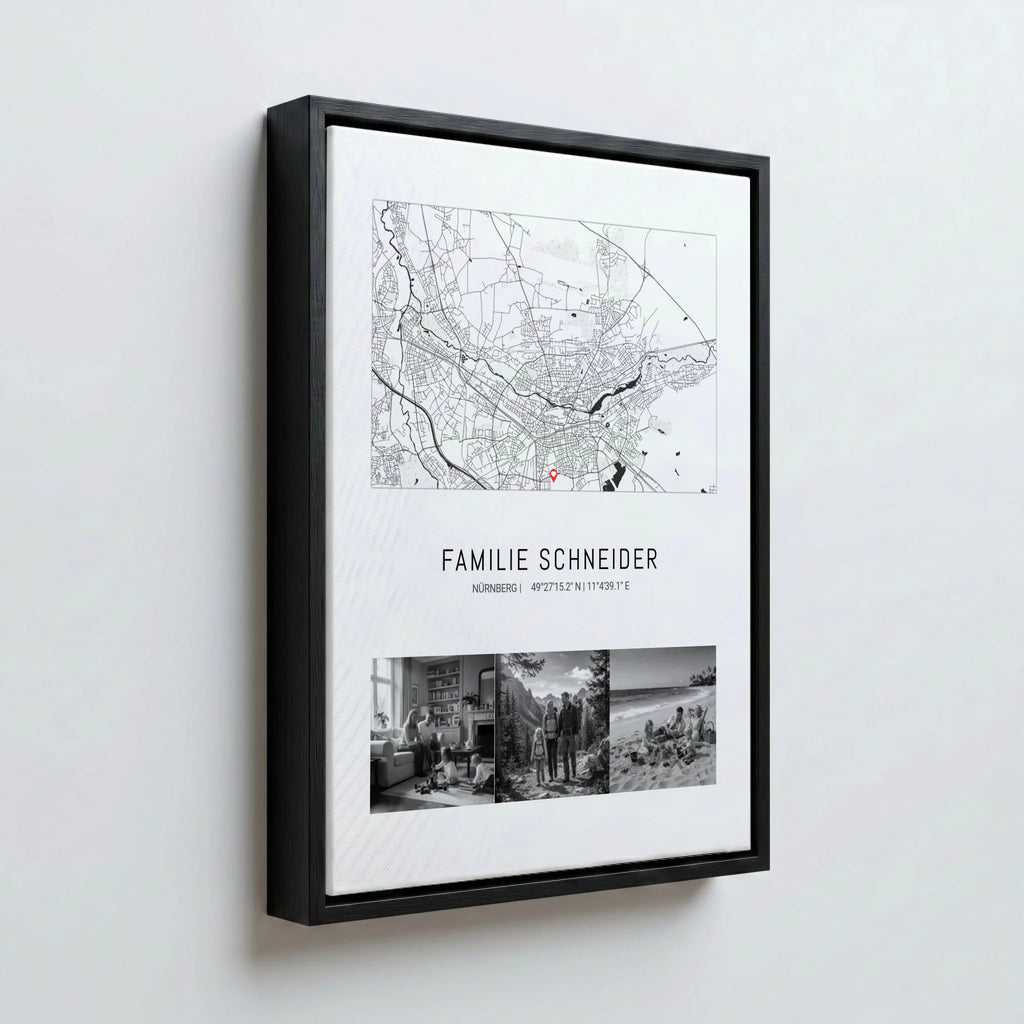 Perspektive Wand 34 black frame canvas