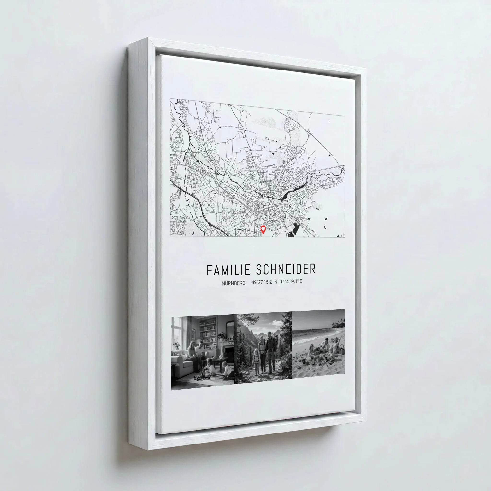 Perspektive Wand 23weiss frame canvas
