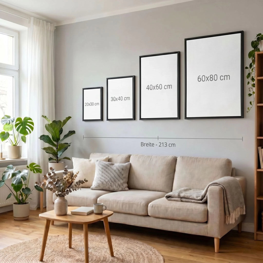 Größen Framed Canvas
