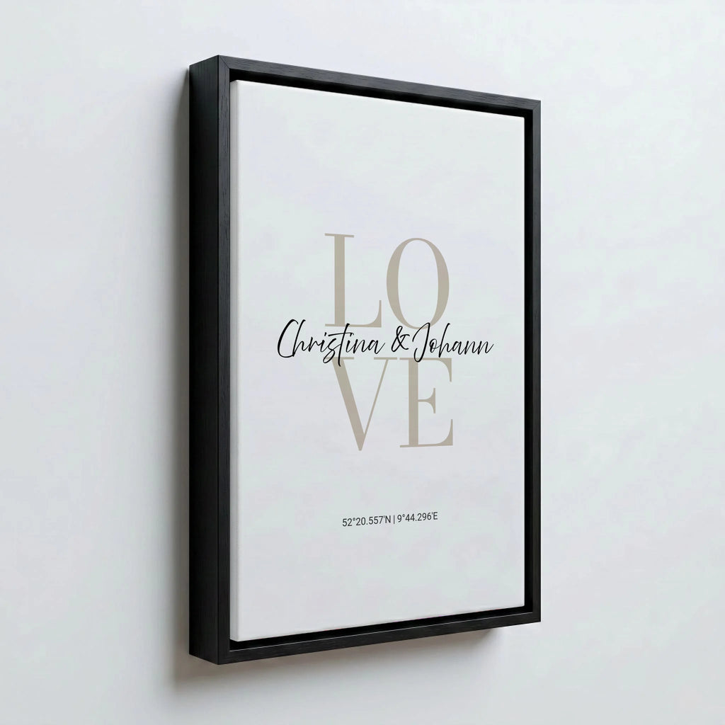 Perspektive Wand 23 black frame canvas