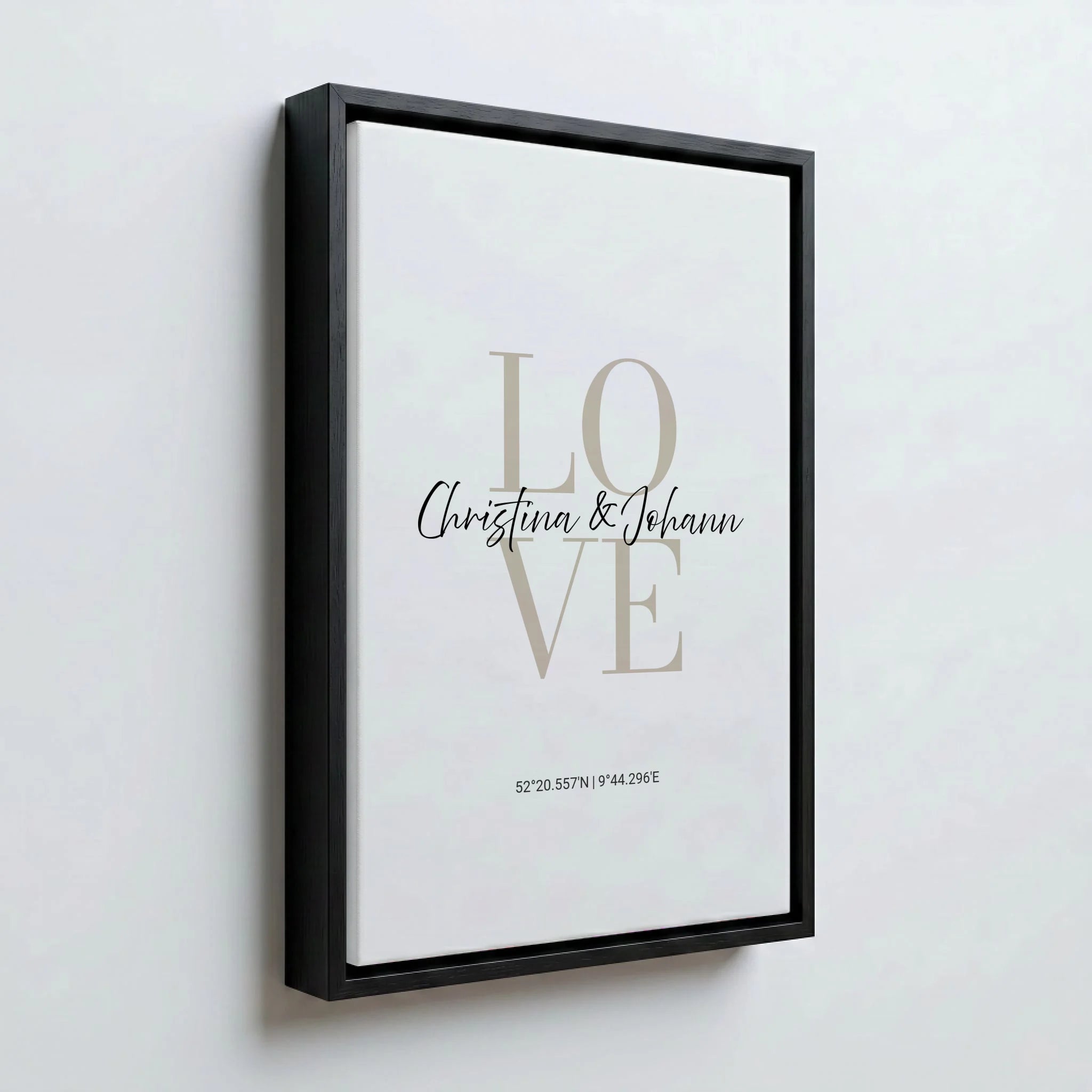Perspektive Wand 23 black frame canvas