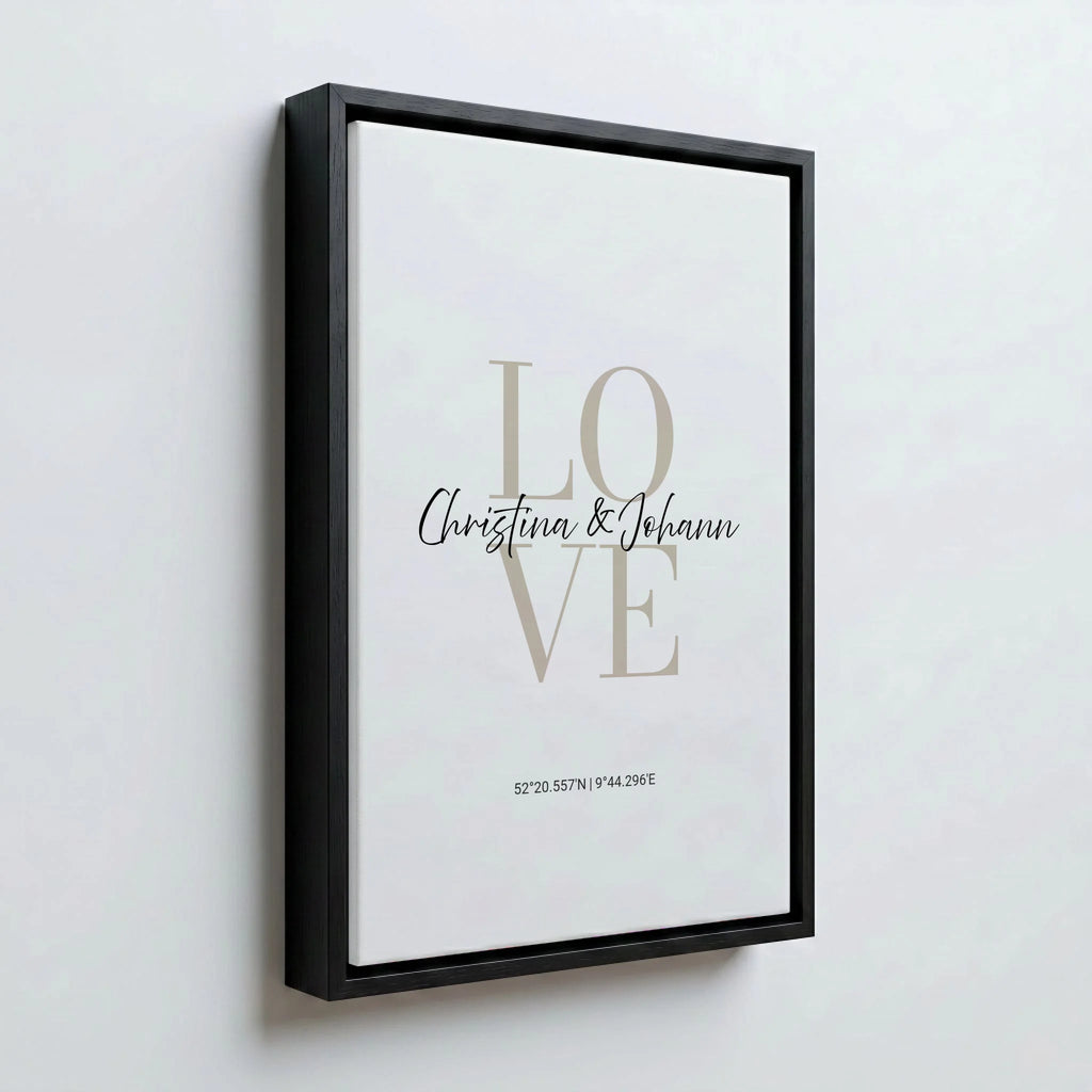 Perspektive Wand 23 black frame canvas