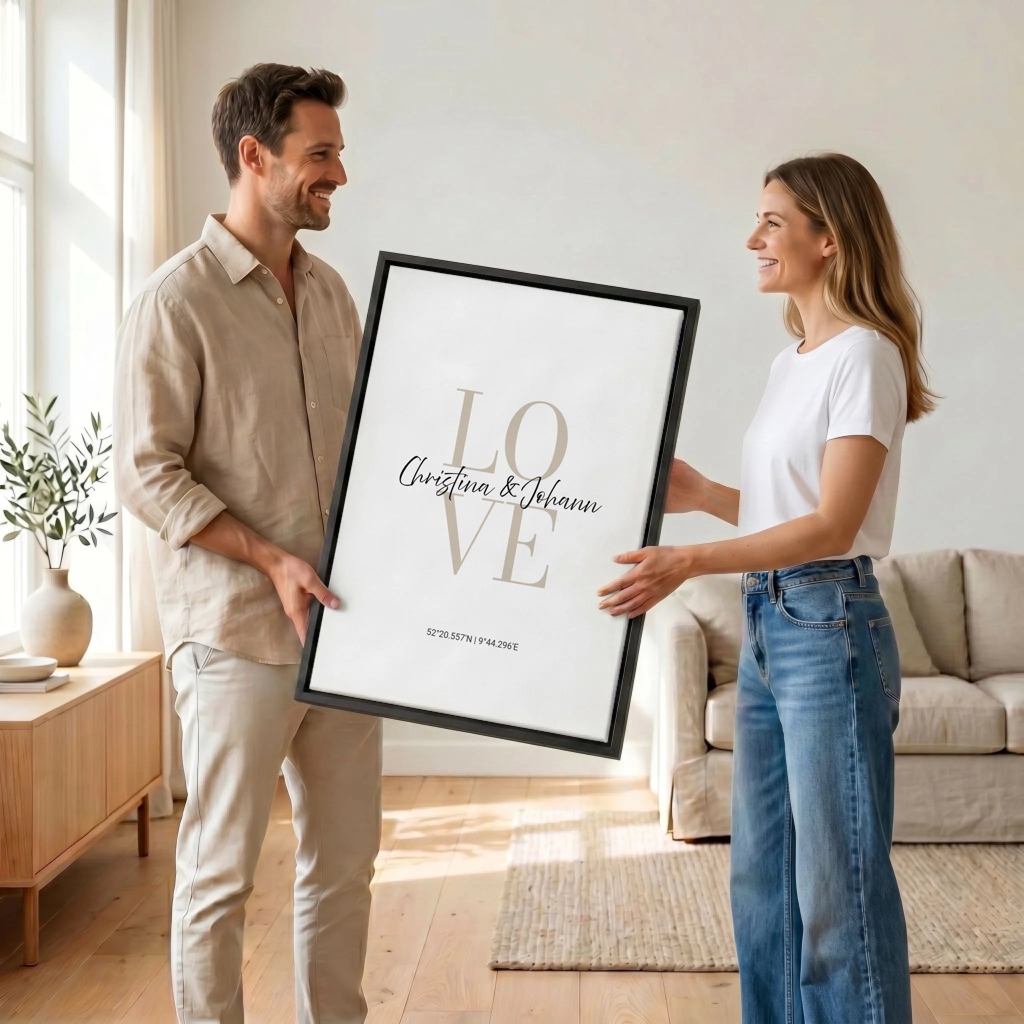 Paar mit Leinwand 34 canvas black