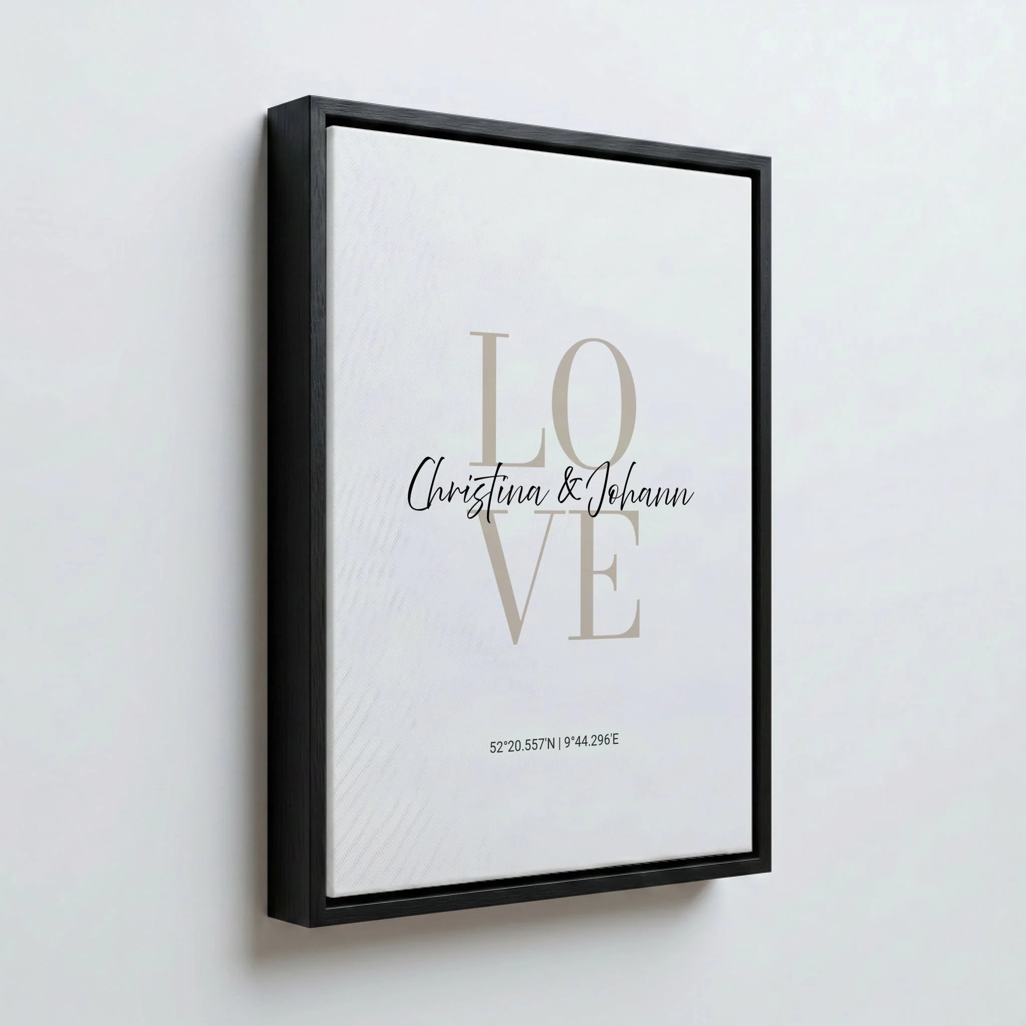 Perspektive Wand 34 black frame canvas