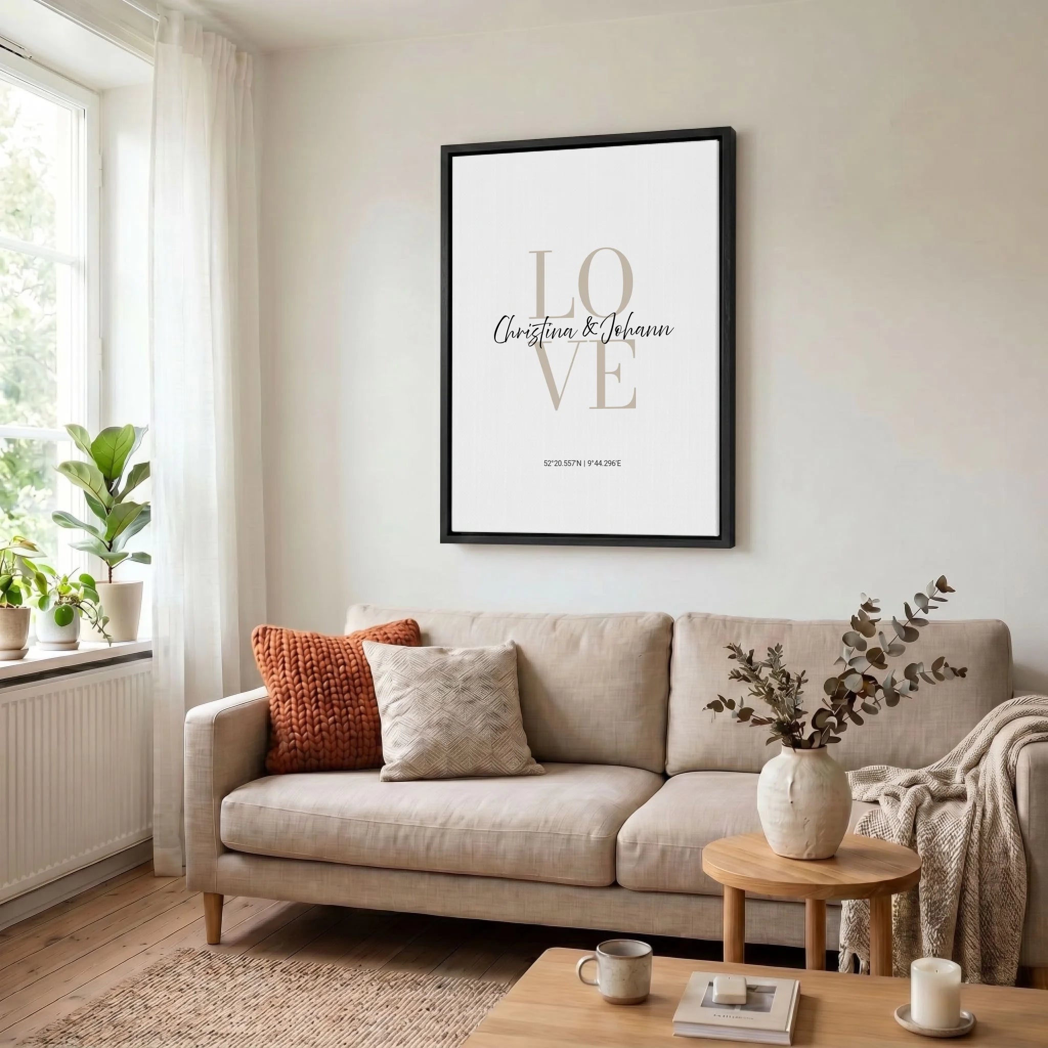 Leinwand Wohnzimmer 34 black