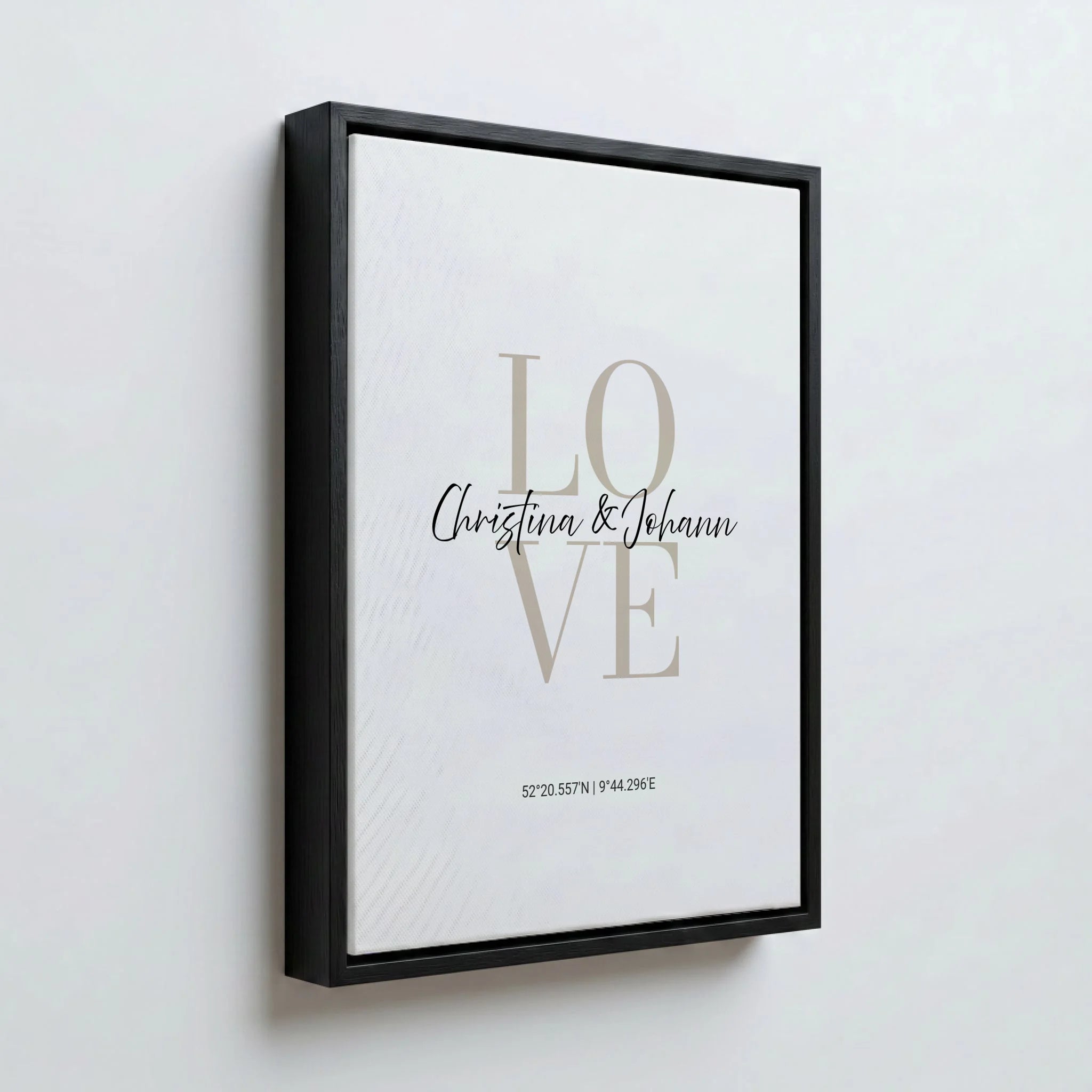 Perspektive Wand 34 black frame canvas
