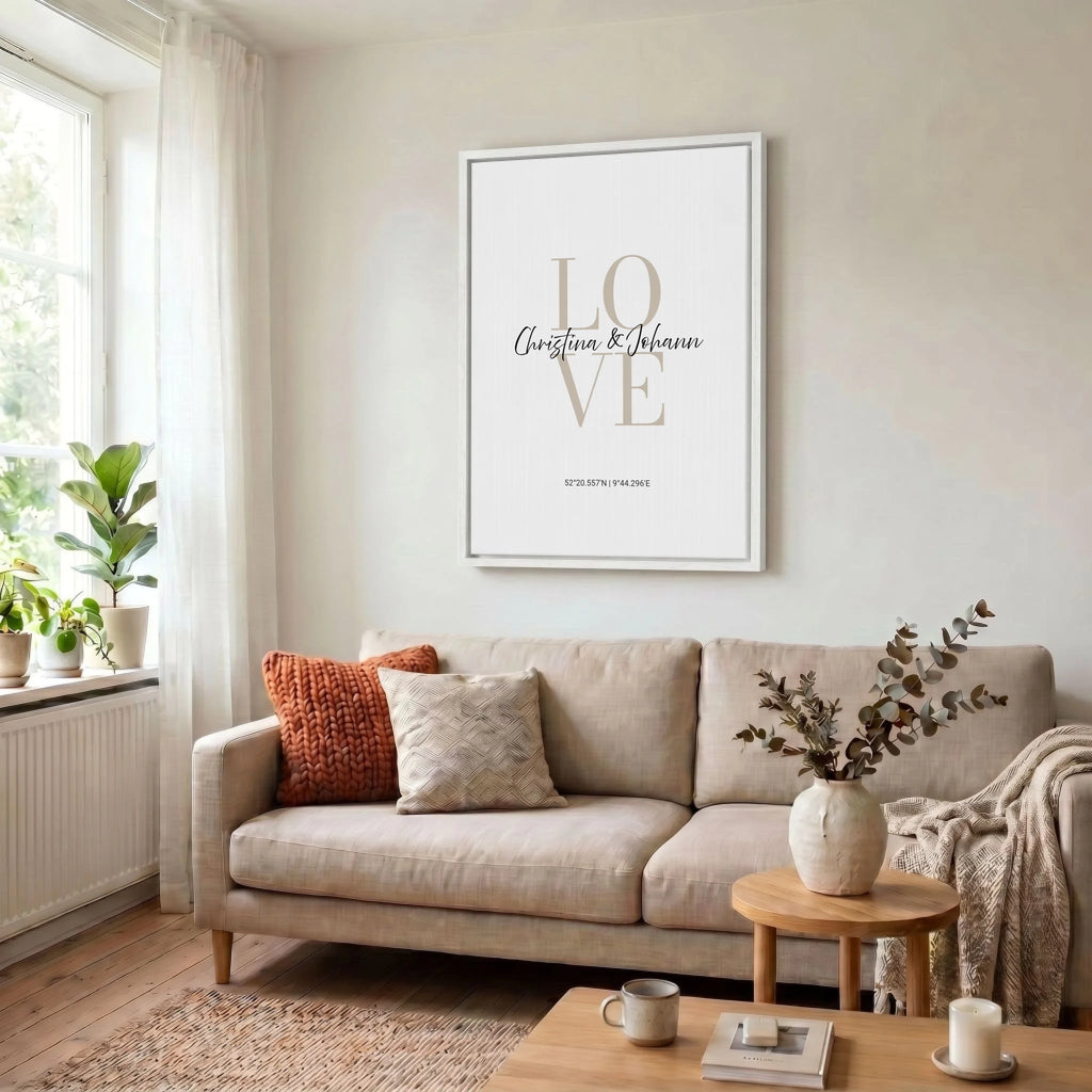 Leinwand Wohnzimmer 34 weiss