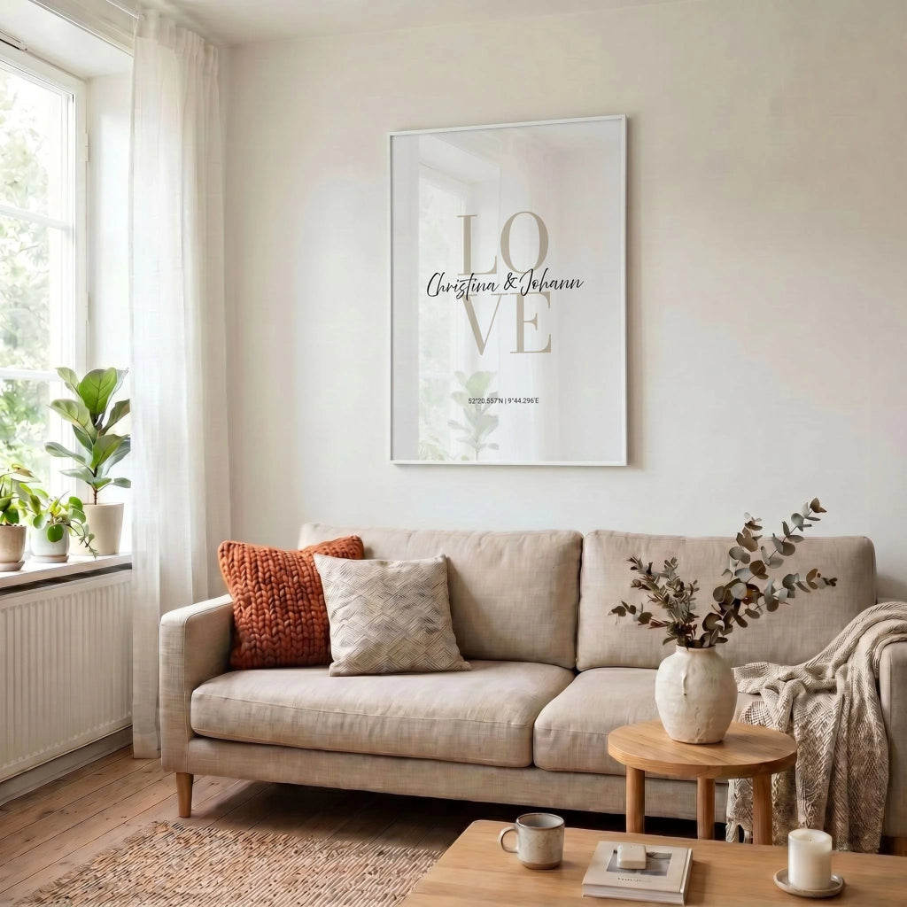 34 Poster weiss Wohnzimmer
