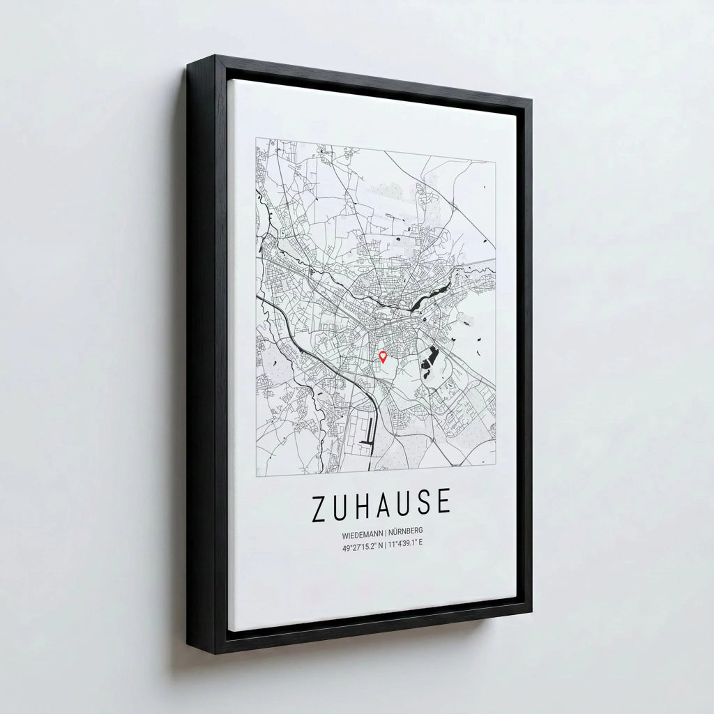 Perspektive Wand 23 black frame canvas