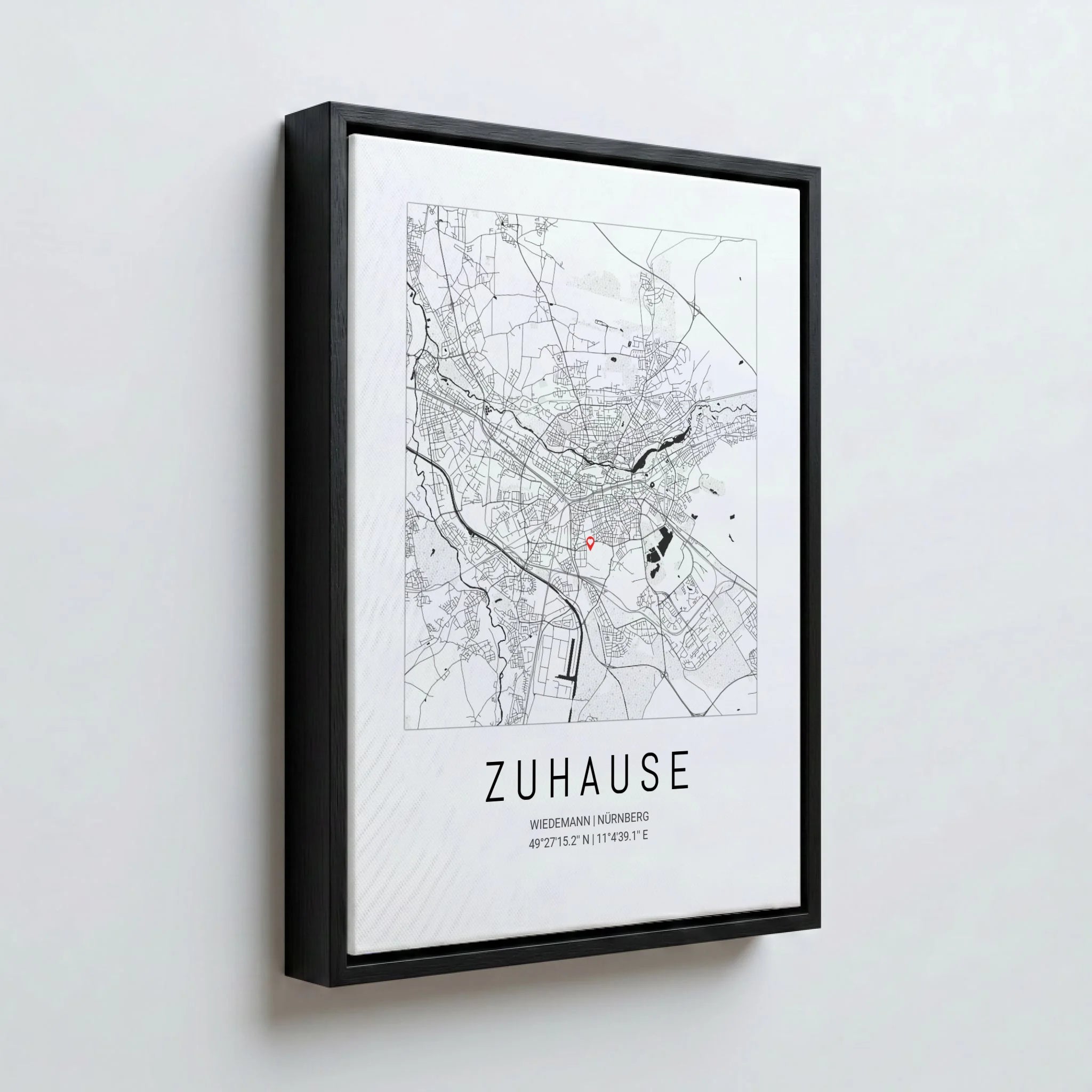Perspektive Wand 34 black frame canvas