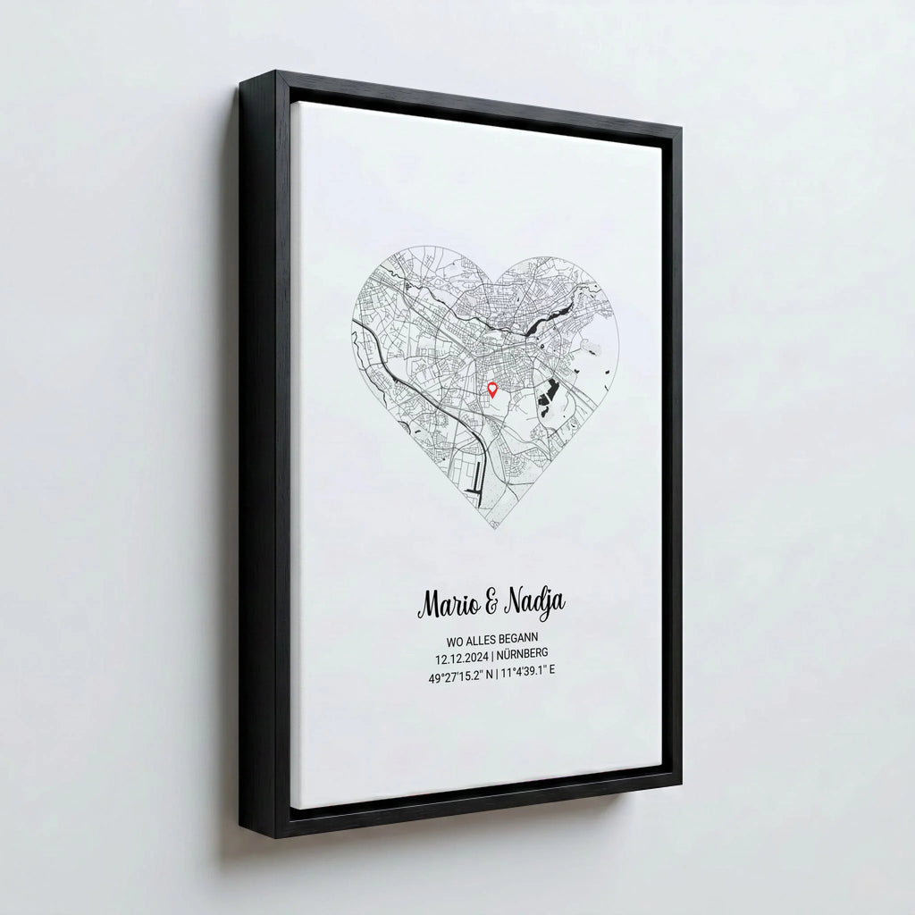 Perspektive Wand 23 black frame canvas