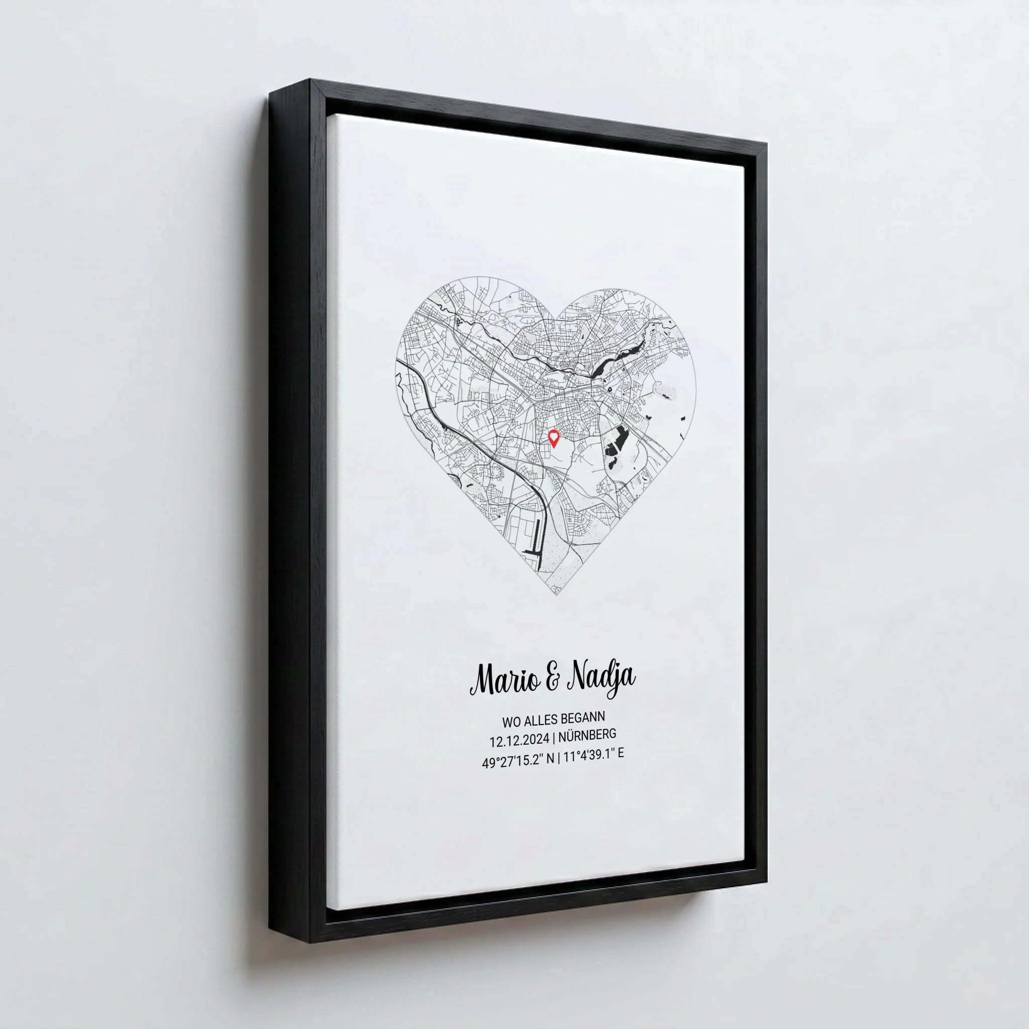 Perspektive Wand 23 black frame canvas