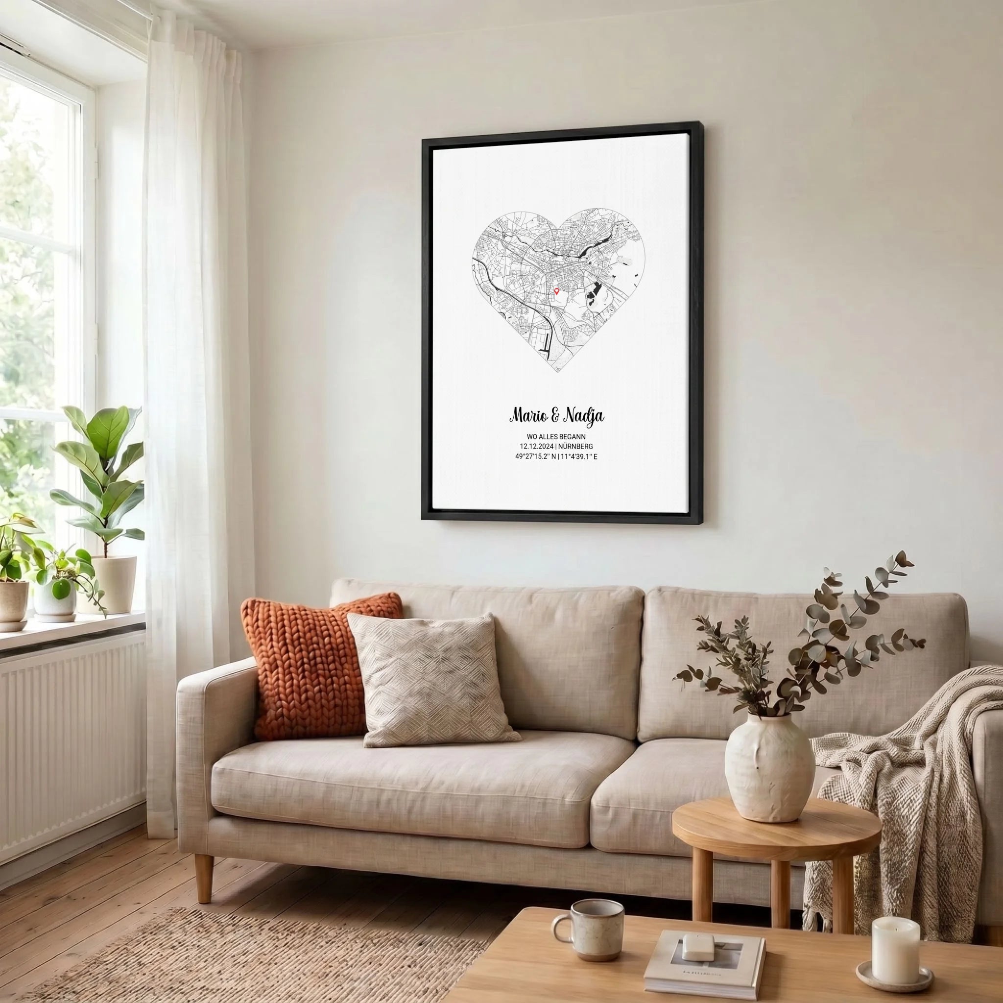 Leinwand Wohnzimmer 34 black