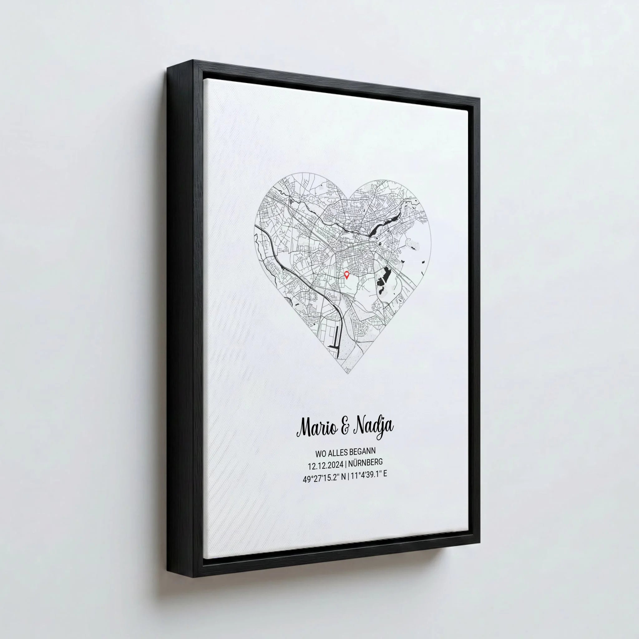 Perspektive Wand 34 black frame canvas