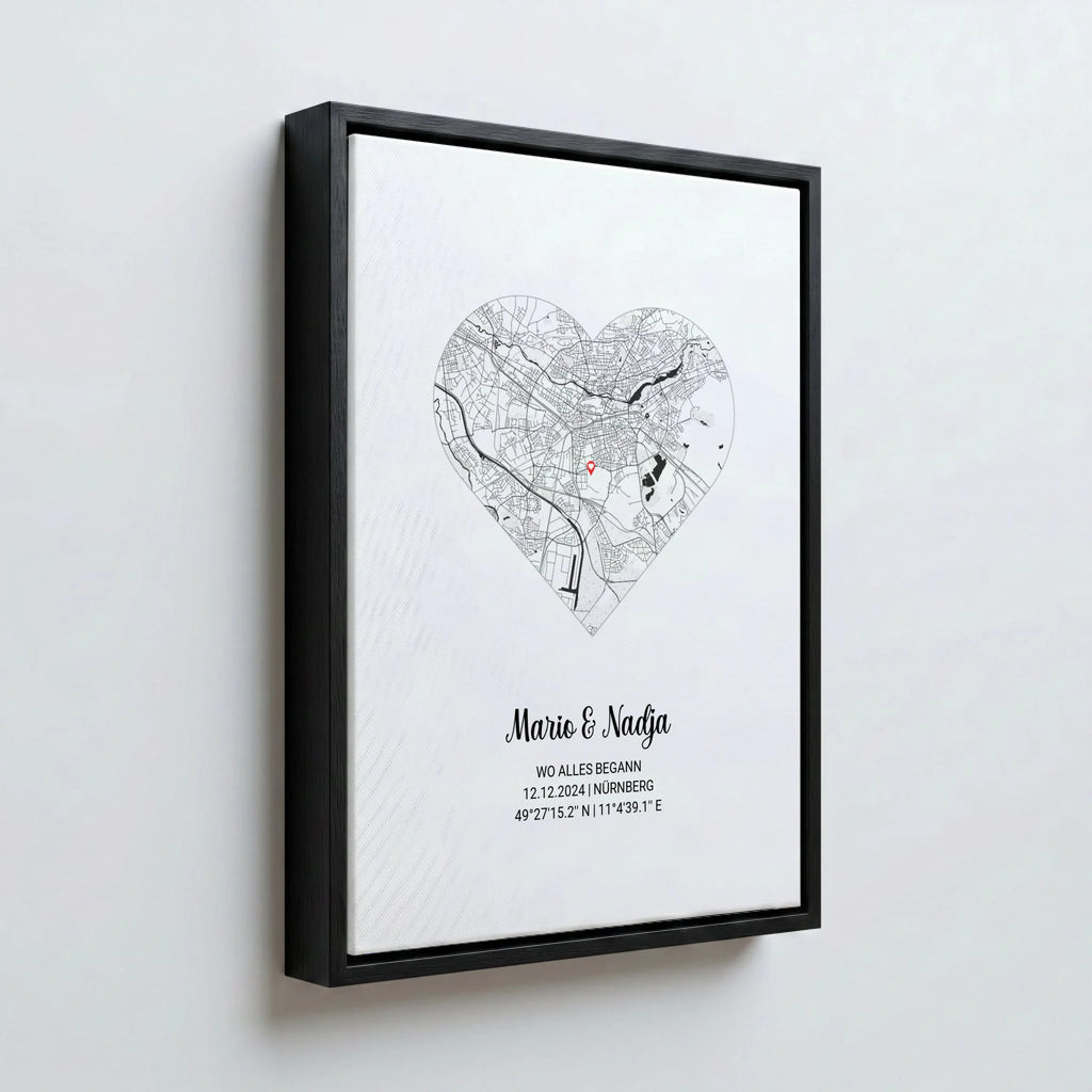 Perspektive Wand 34 black frame canvas