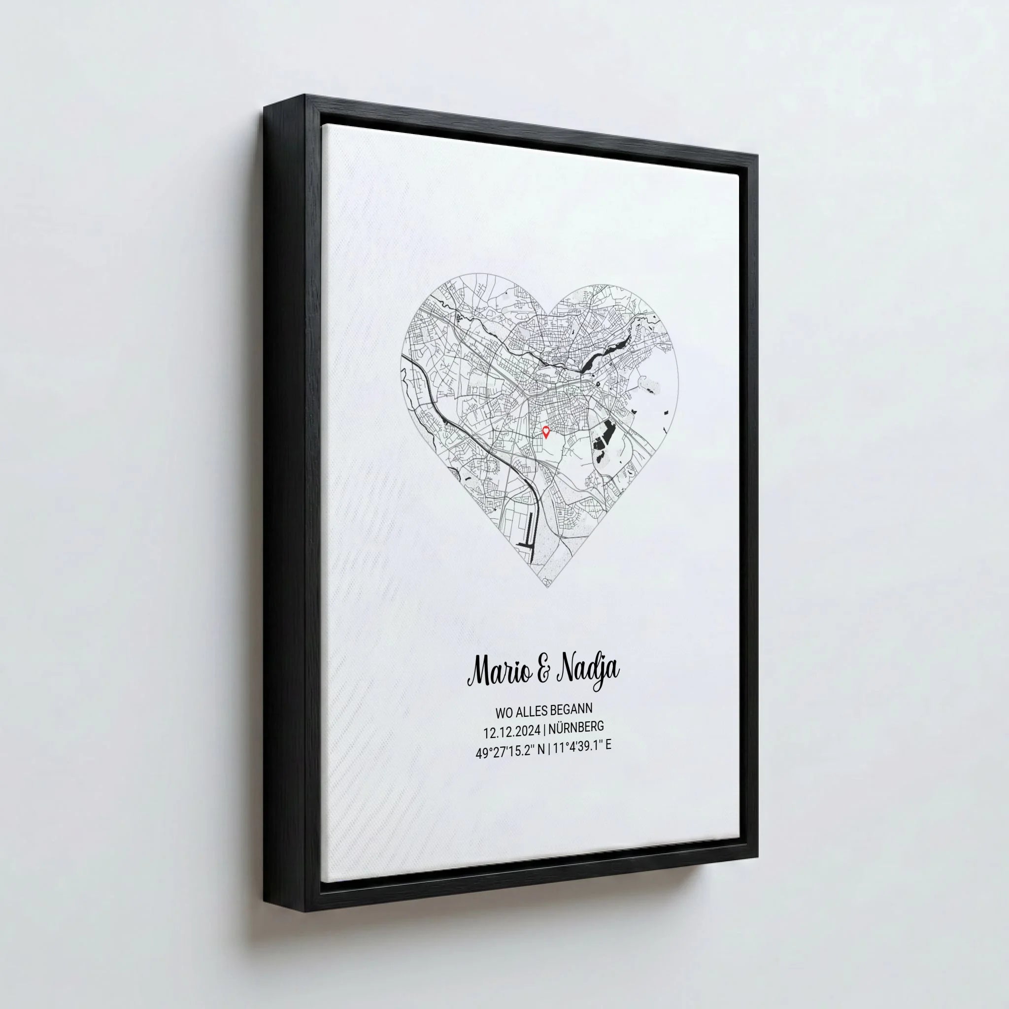 Perspektive Wand 34 black frame canvas
