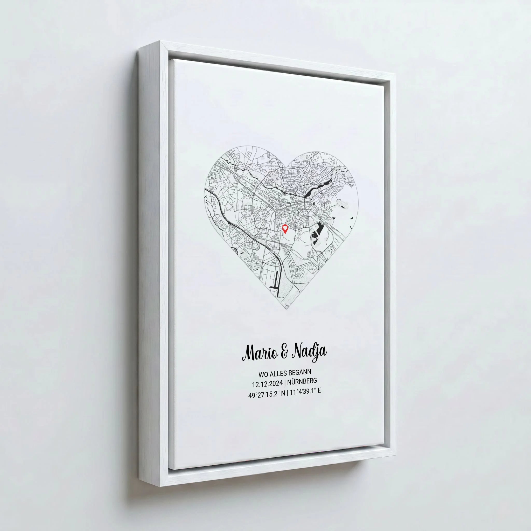 Perspektive Wand 23weiss frame canvas