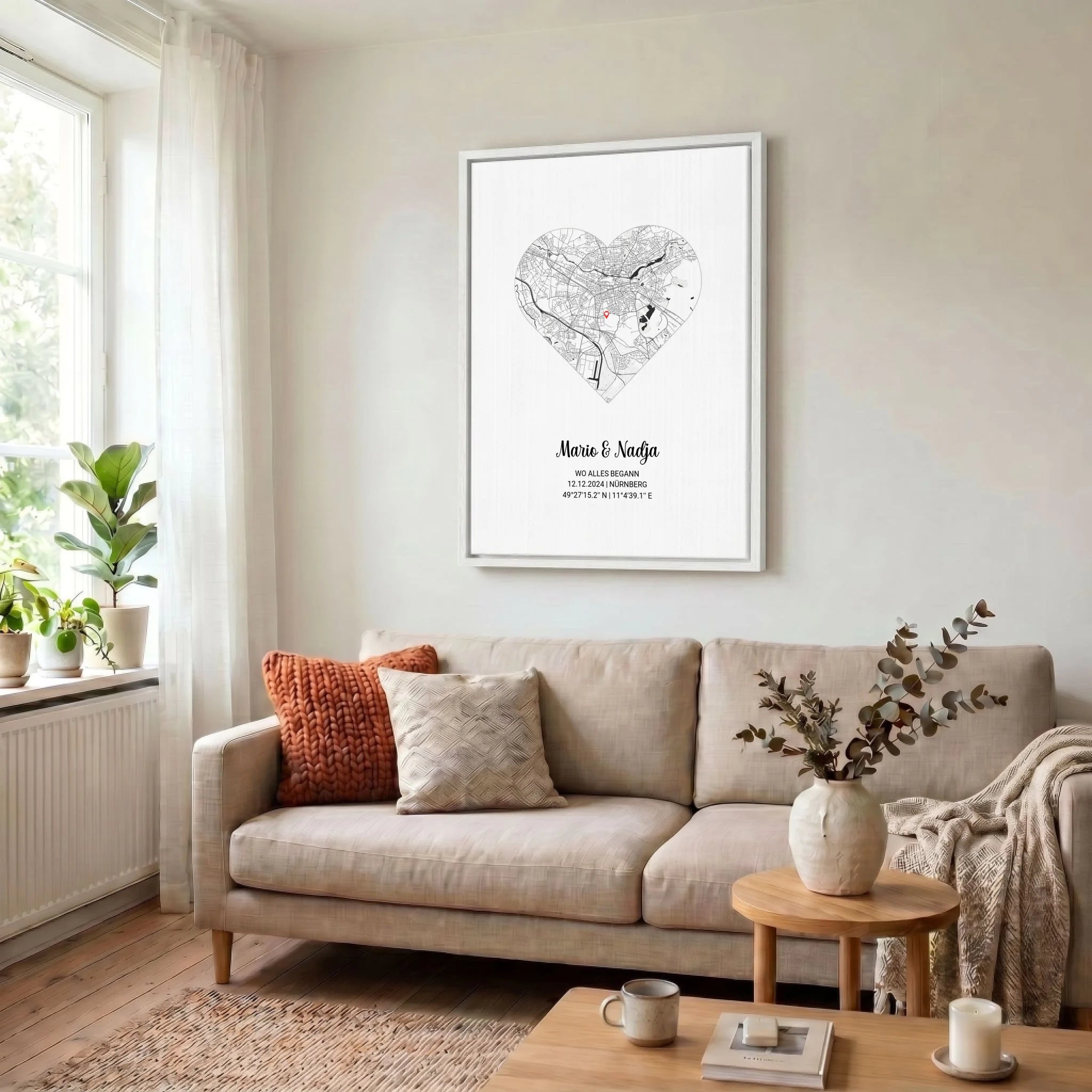 Leinwand Wohnzimmer 34 weiss