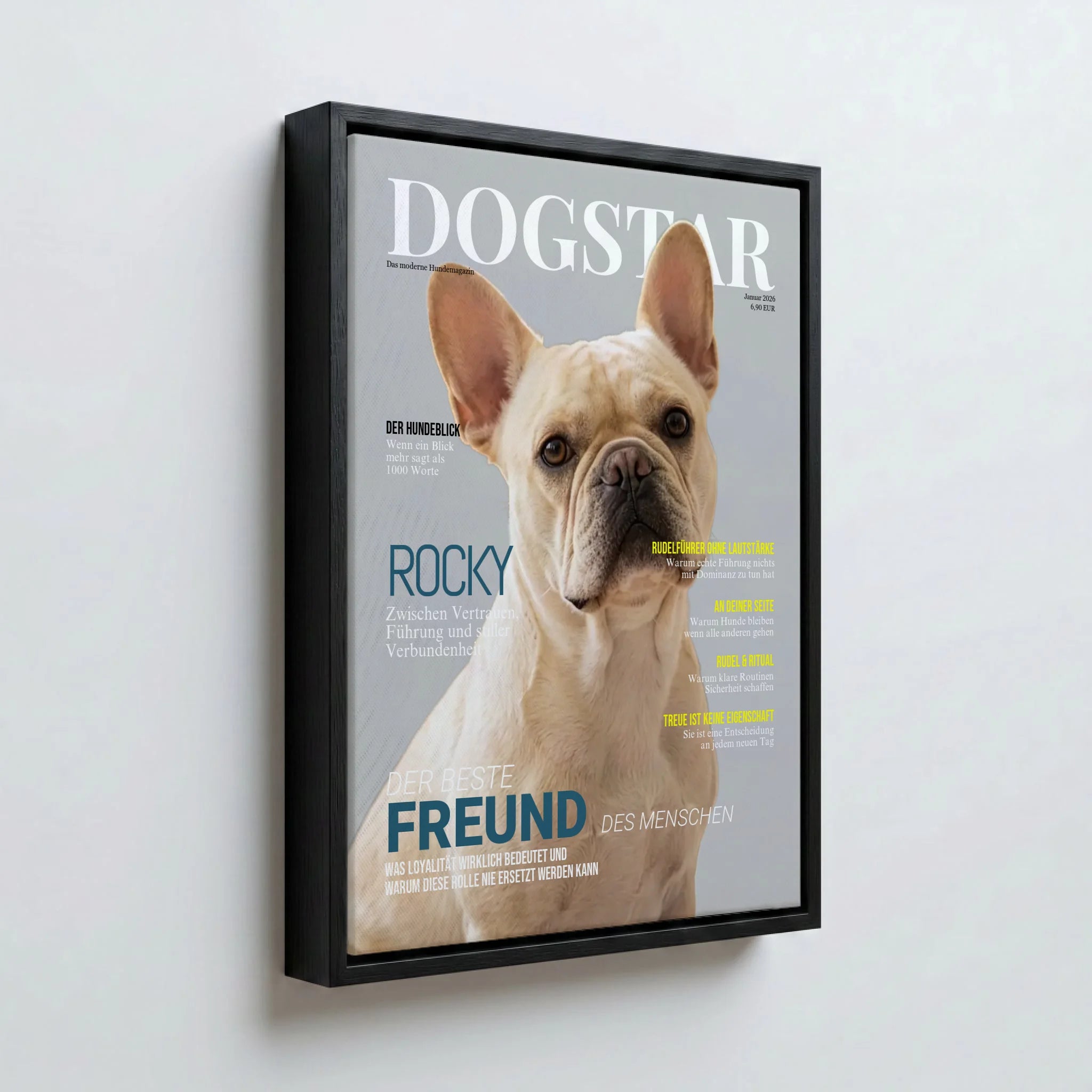 Perspektive Wand 34 black frame canvas