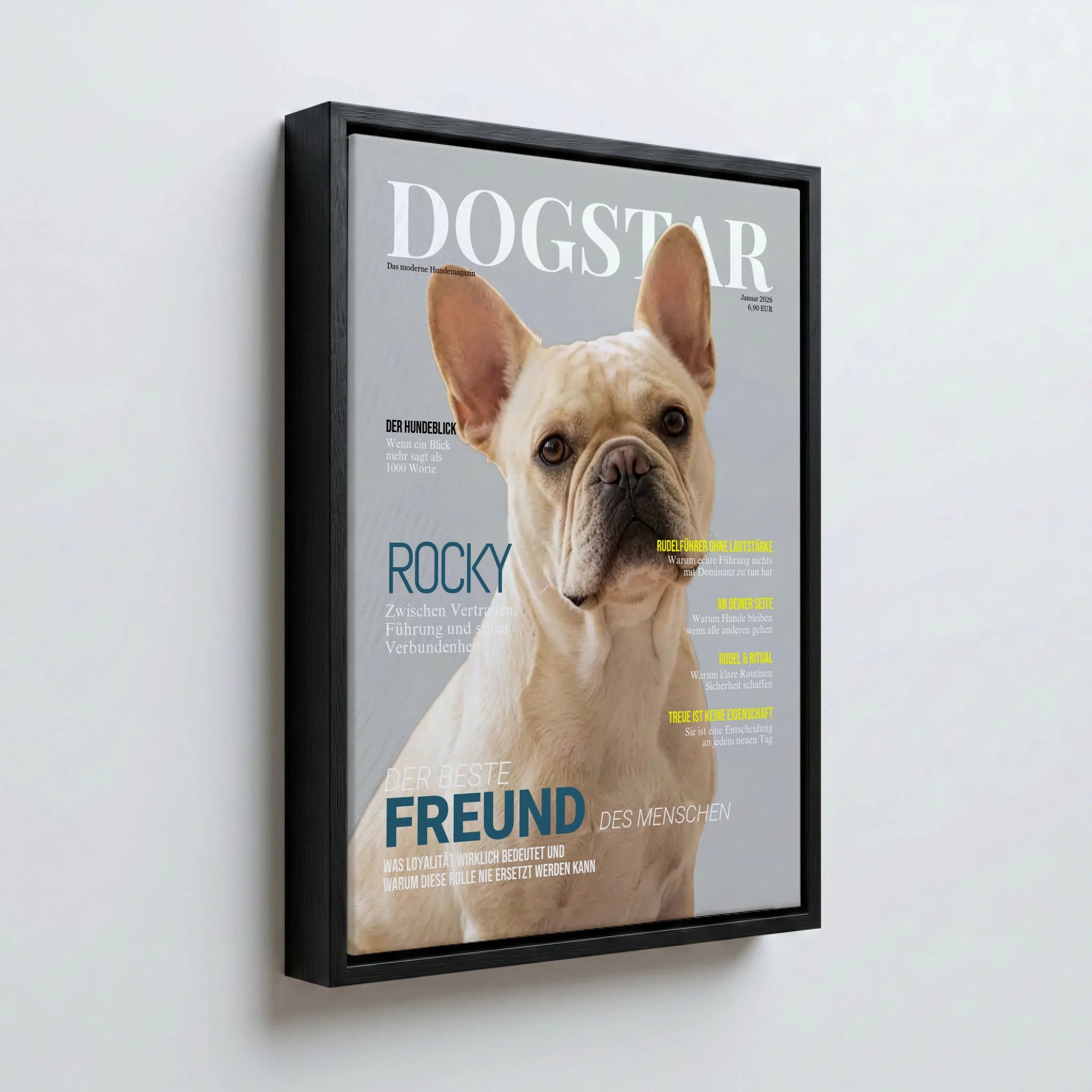 Perspektive Wand 34 black frame canvas
