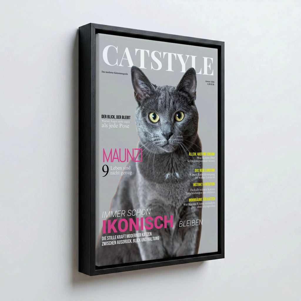 Perspektive Wand 23 black frame canvas