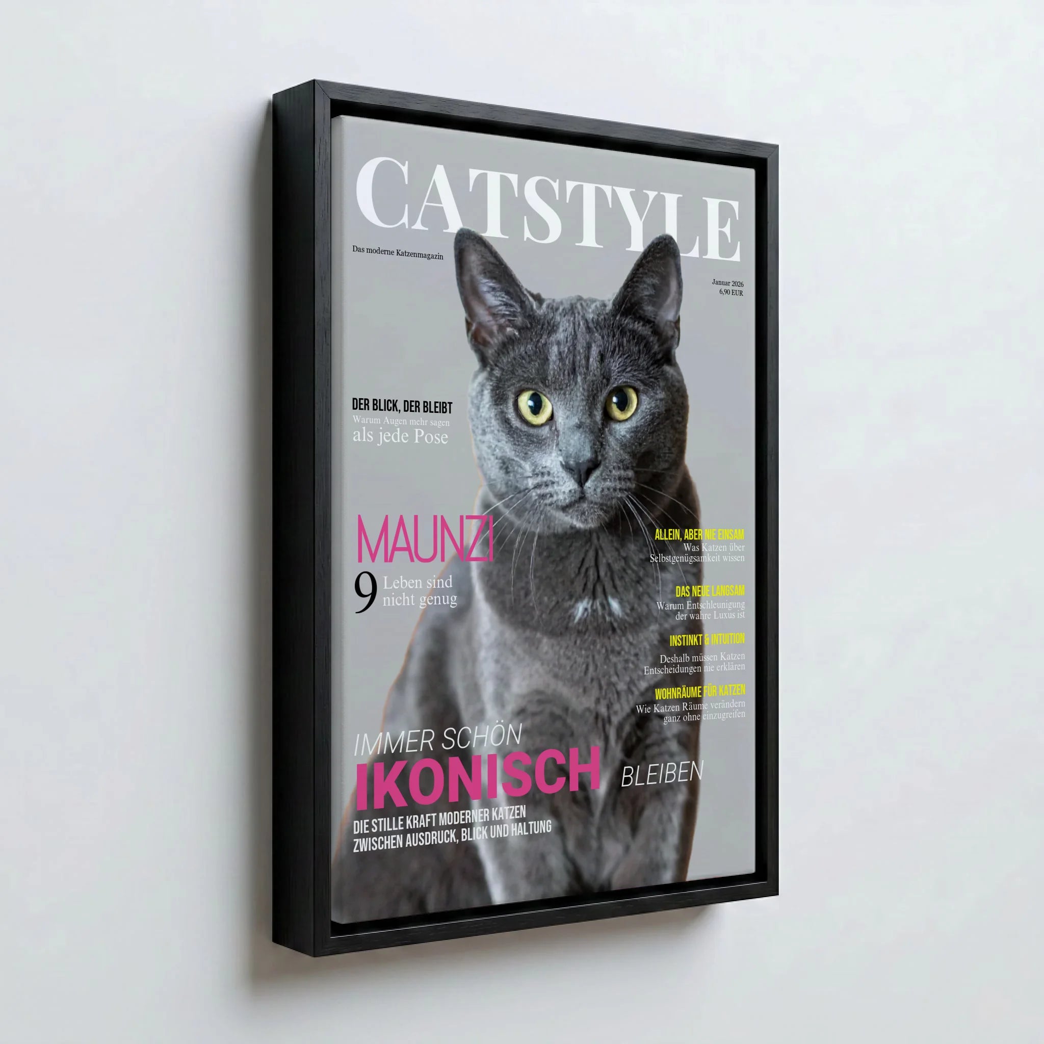 Perspektive Wand 23 black frame canvas