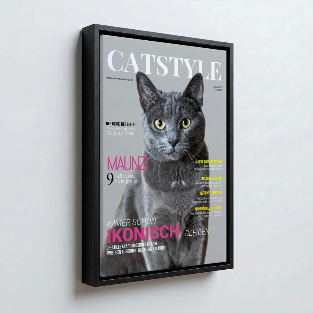 Perspektive Wand 23 black frame canvas
