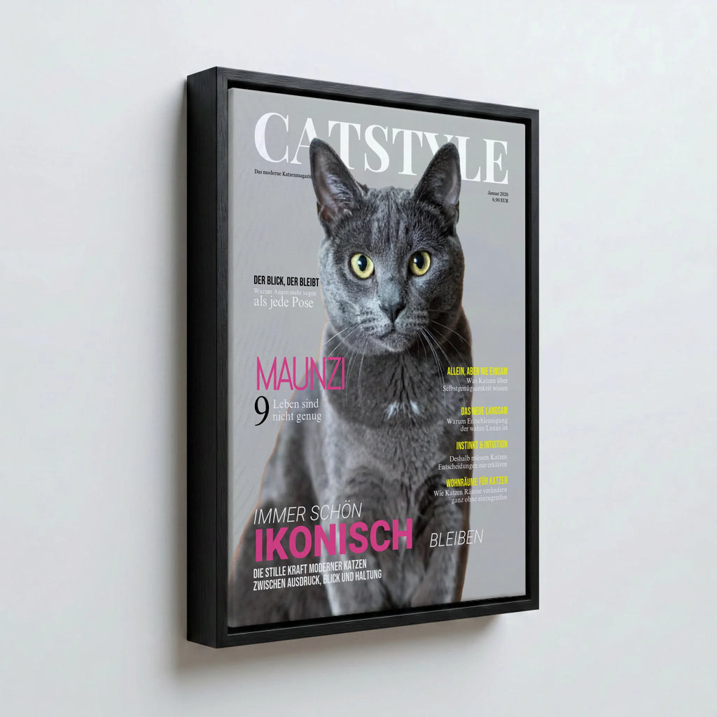Perspektive Wand 34 black frame canvas