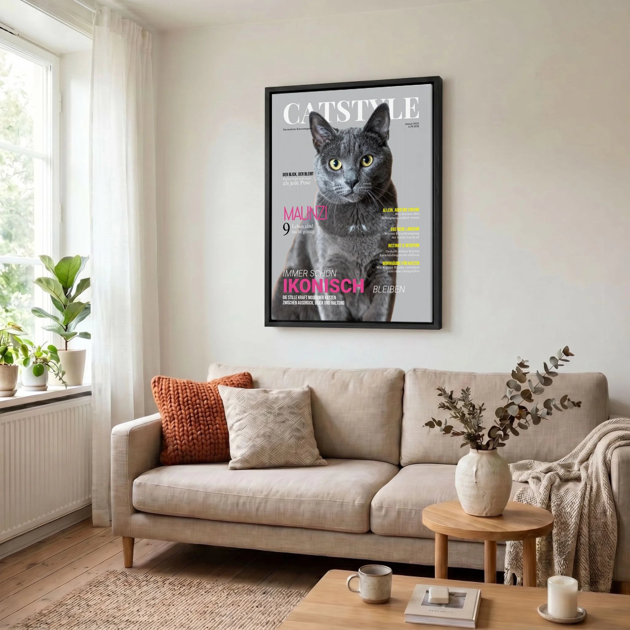 Leinwand Wohnzimmer 34 black