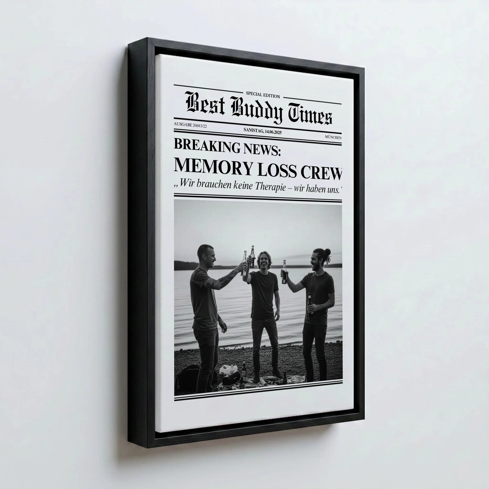Perspektive Wand 23 black frame canvas