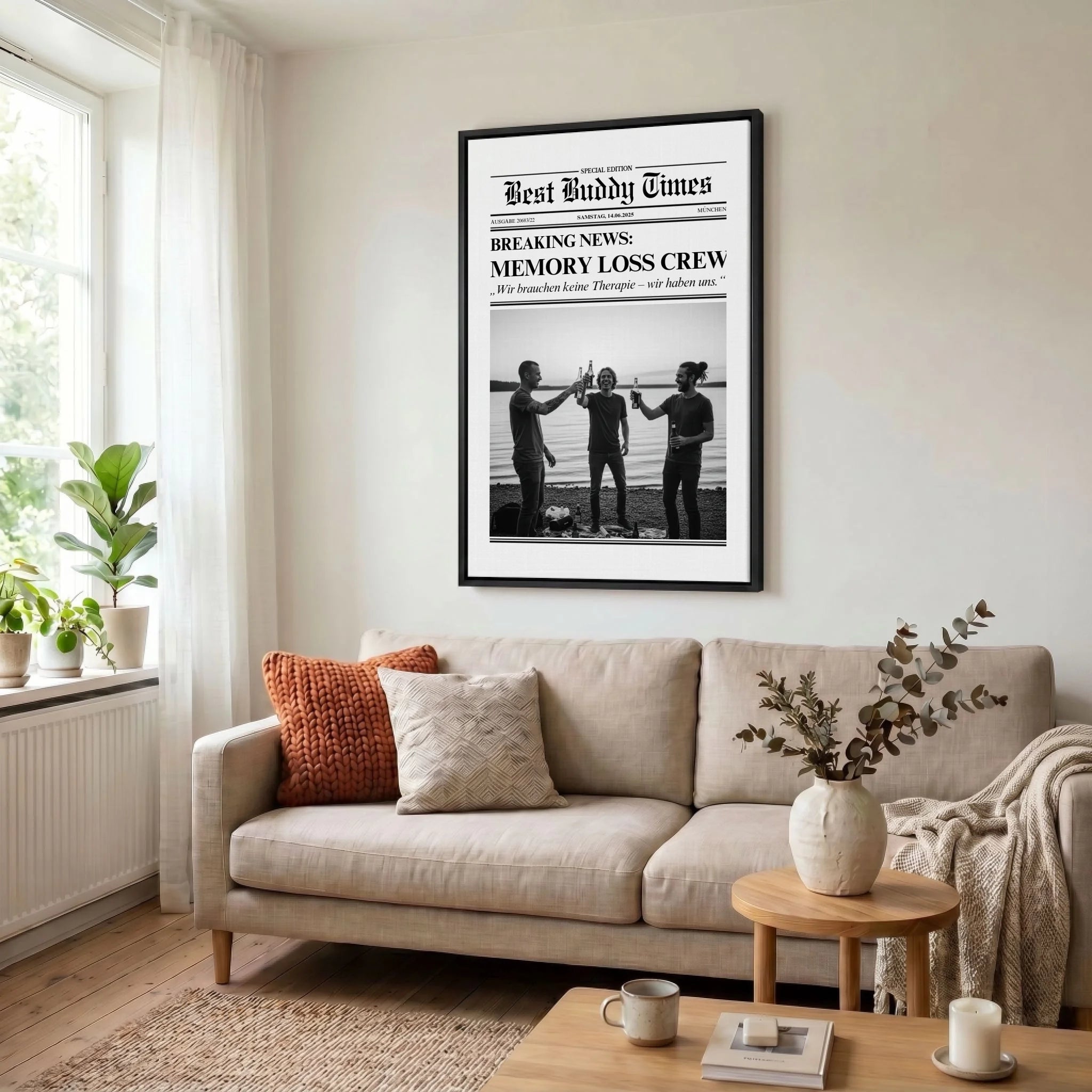 Leinwand Wohnzimmer 23 black