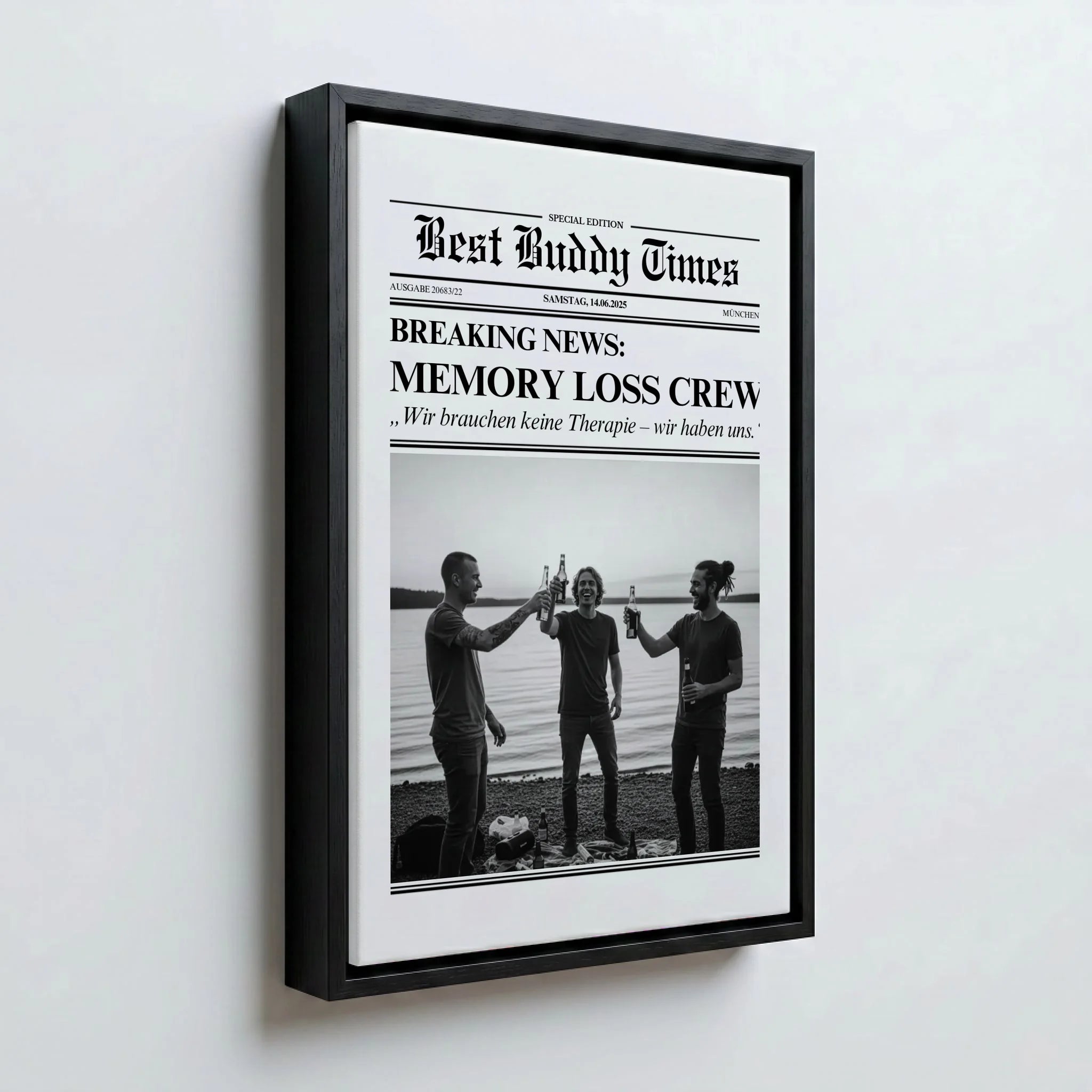 Perspektive Wand 23 black frame canvas