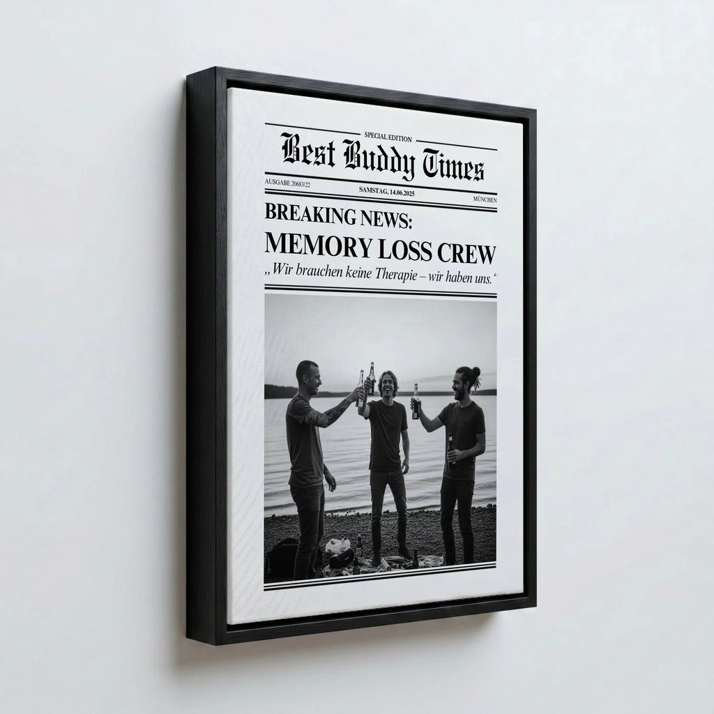 Perspektive Wand 34 black frame canvas