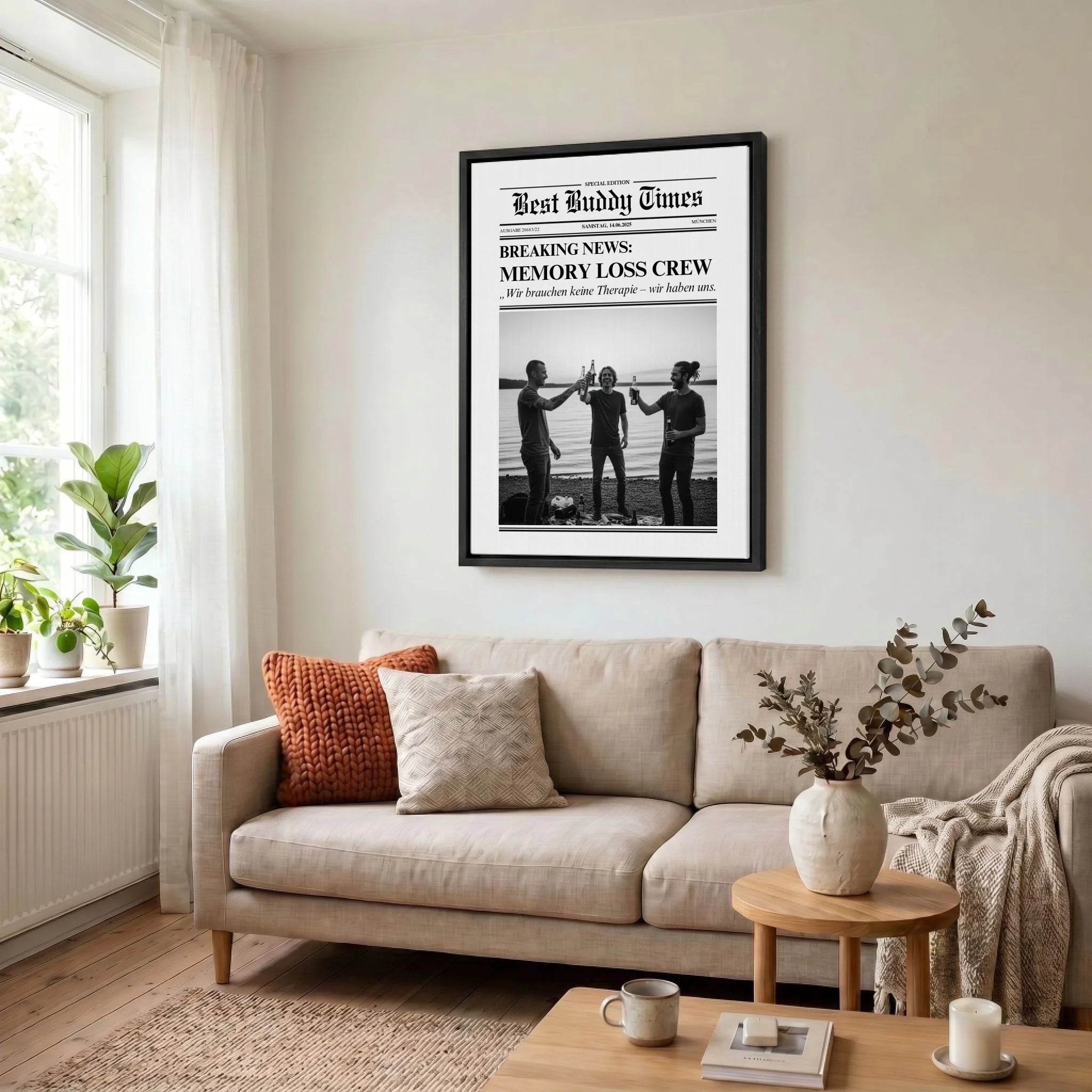 Leinwand Wohnzimmer 34 black