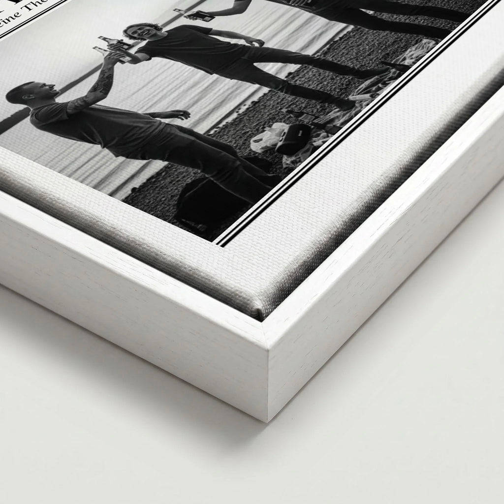Leinwand Close Up framed weiss