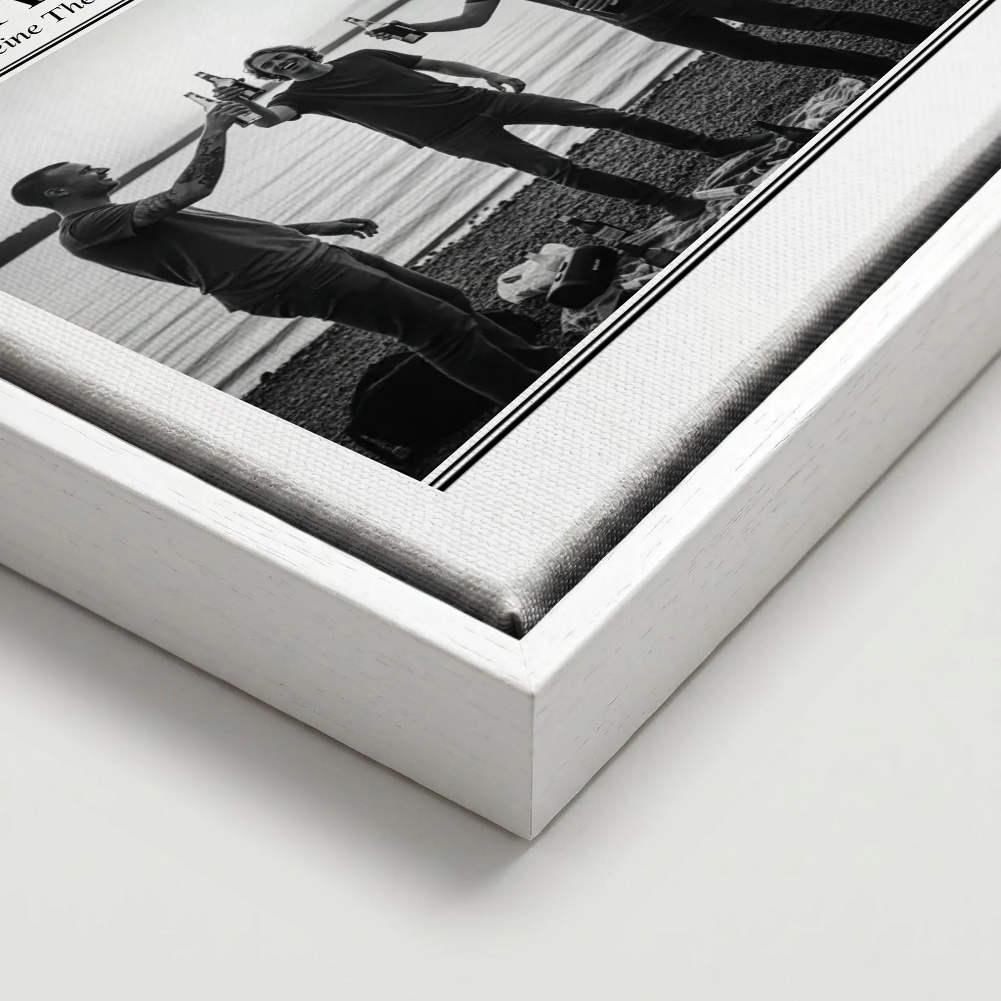 Leinwand Close Up framed weiss