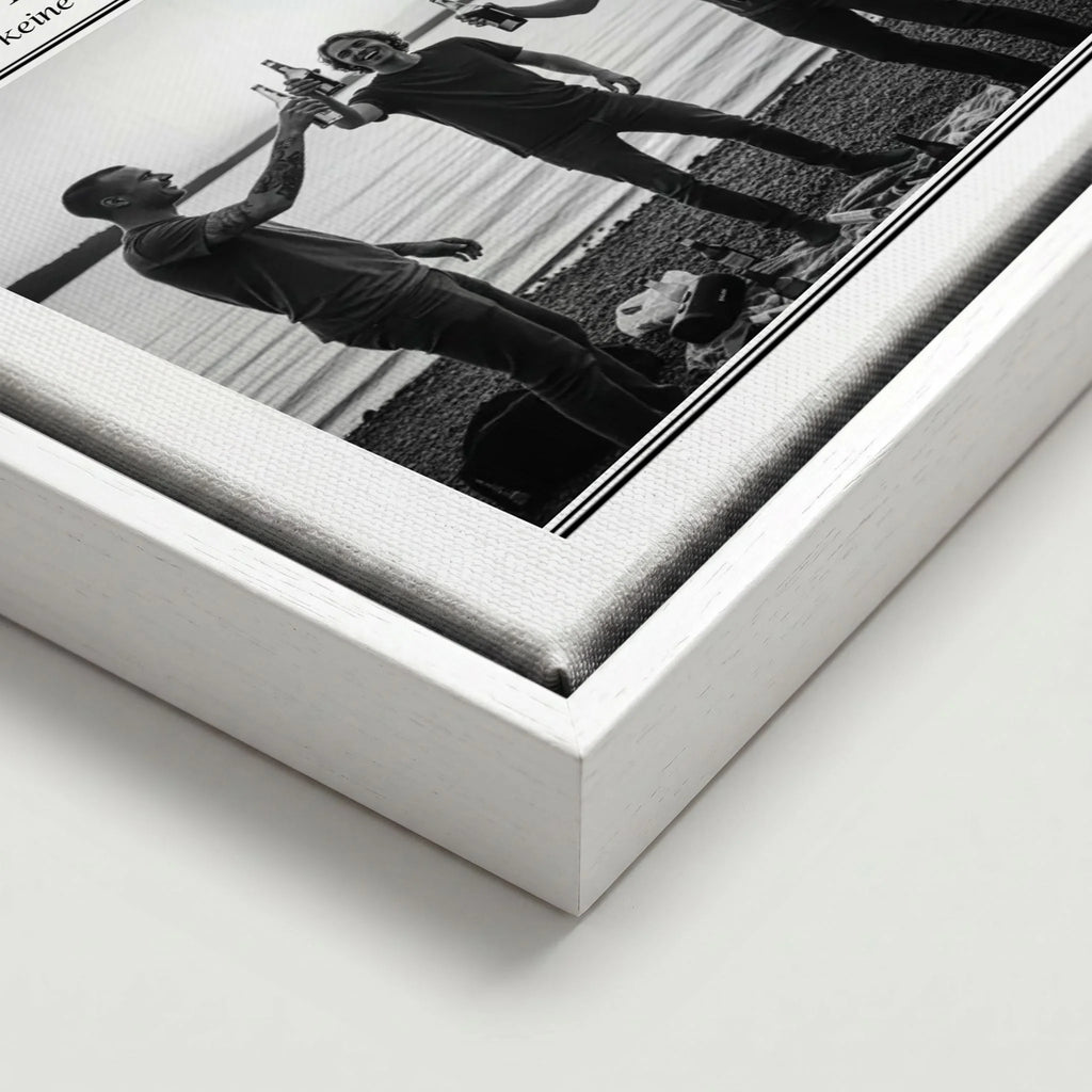 Leinwand Close Up framed weiss