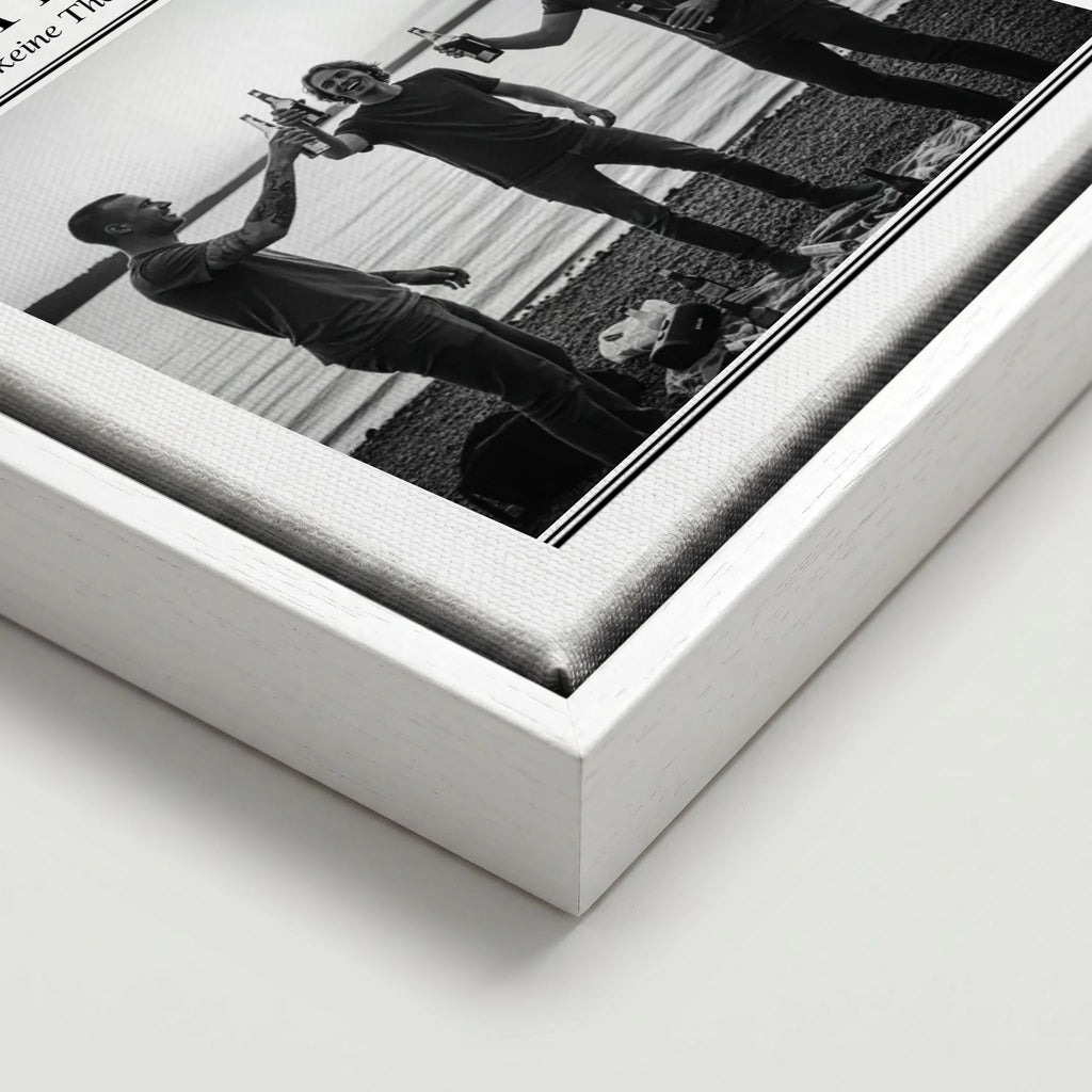 Leinwand Close Up framed weiss