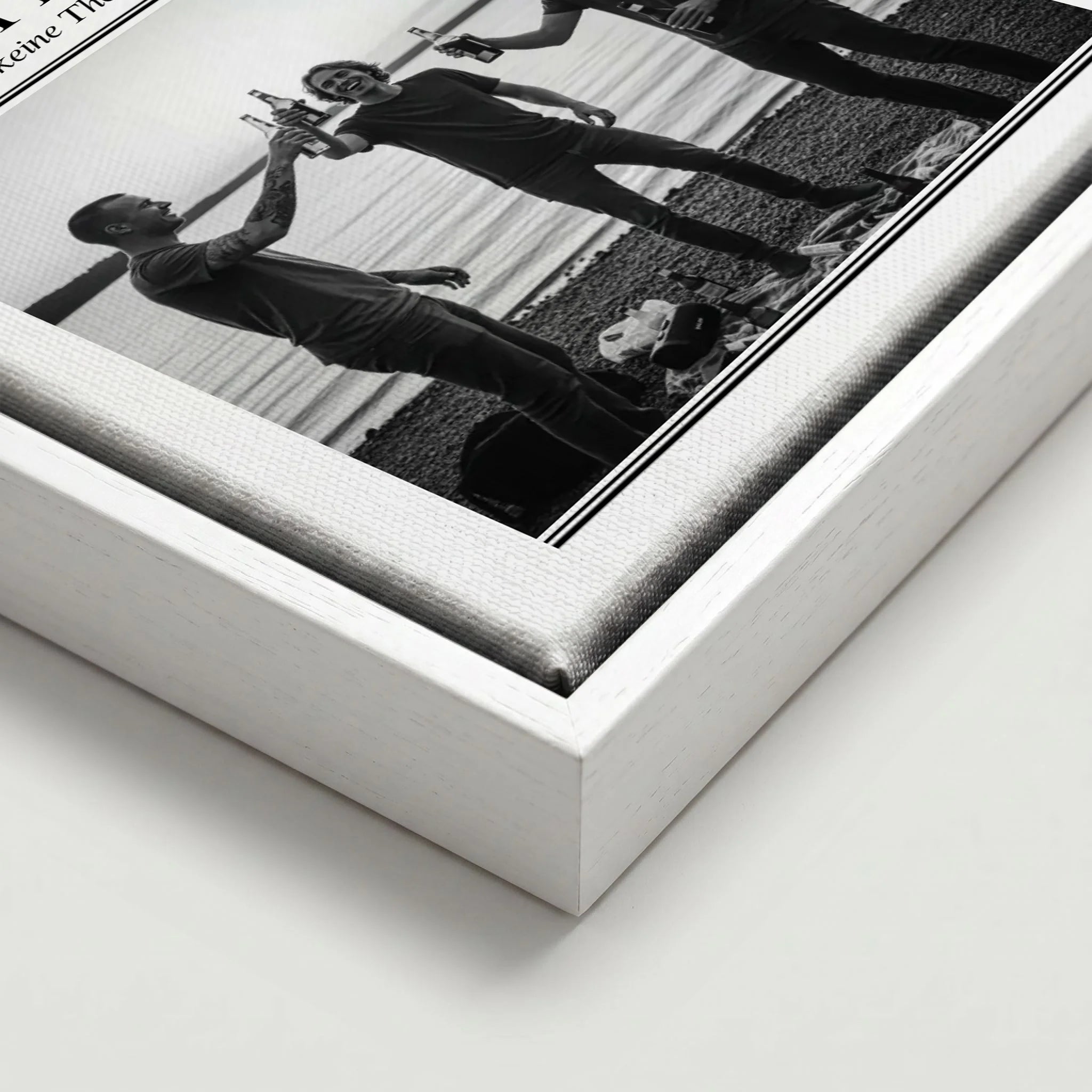 Leinwand Close Up framed weiss